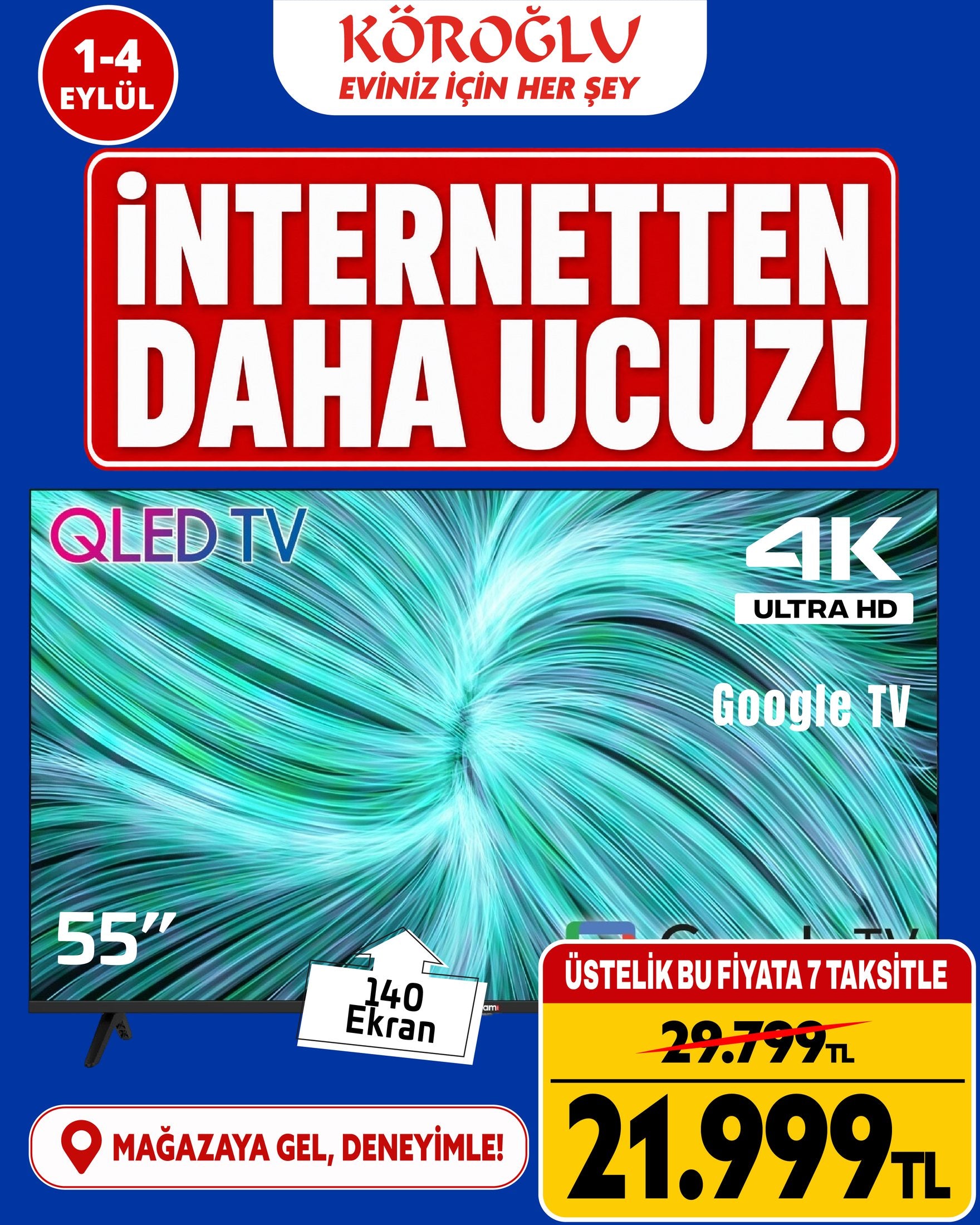 55 İnç QLED Google TV