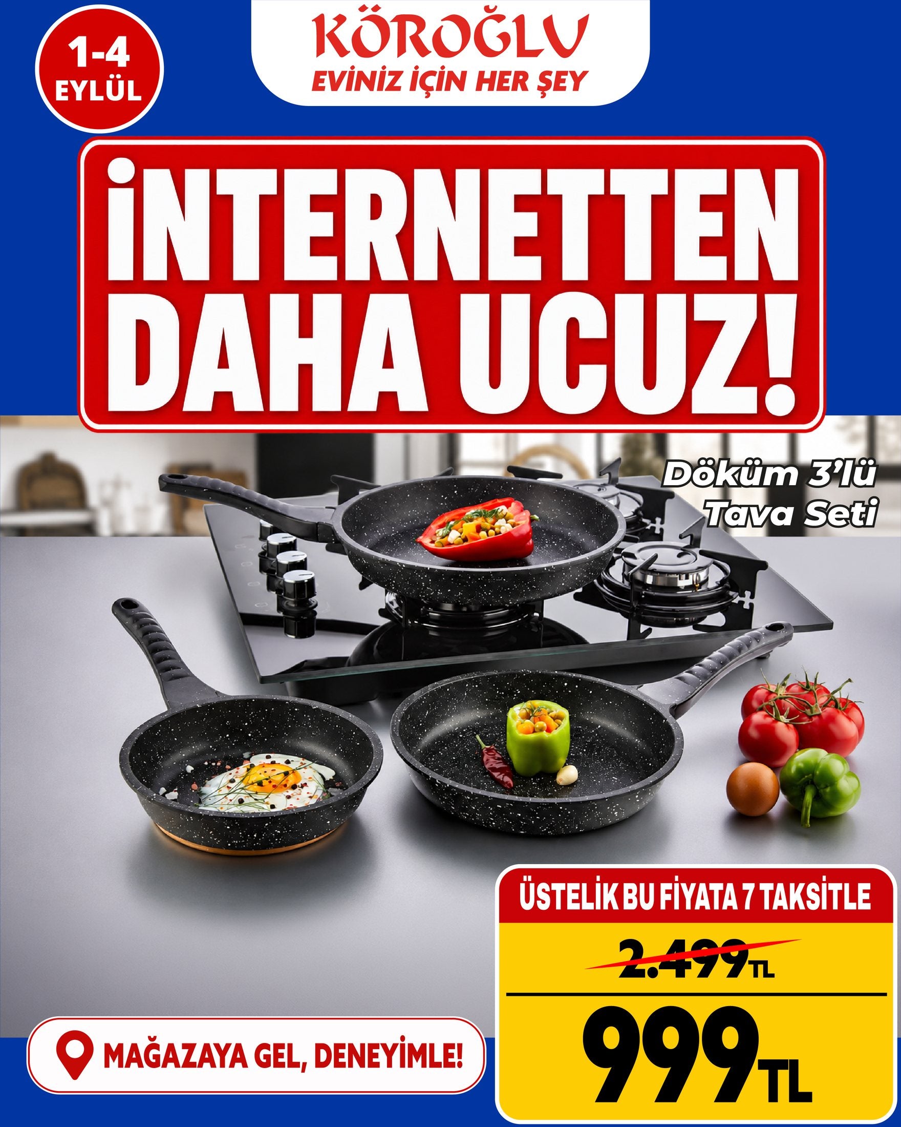 Döküm 3’lü Tava Seti Main image