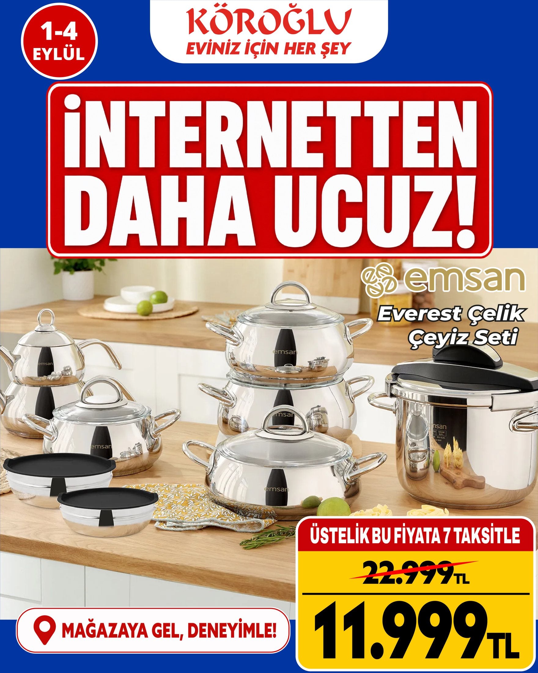 Emsan Everest Çelik Çeyiz Seti Main image