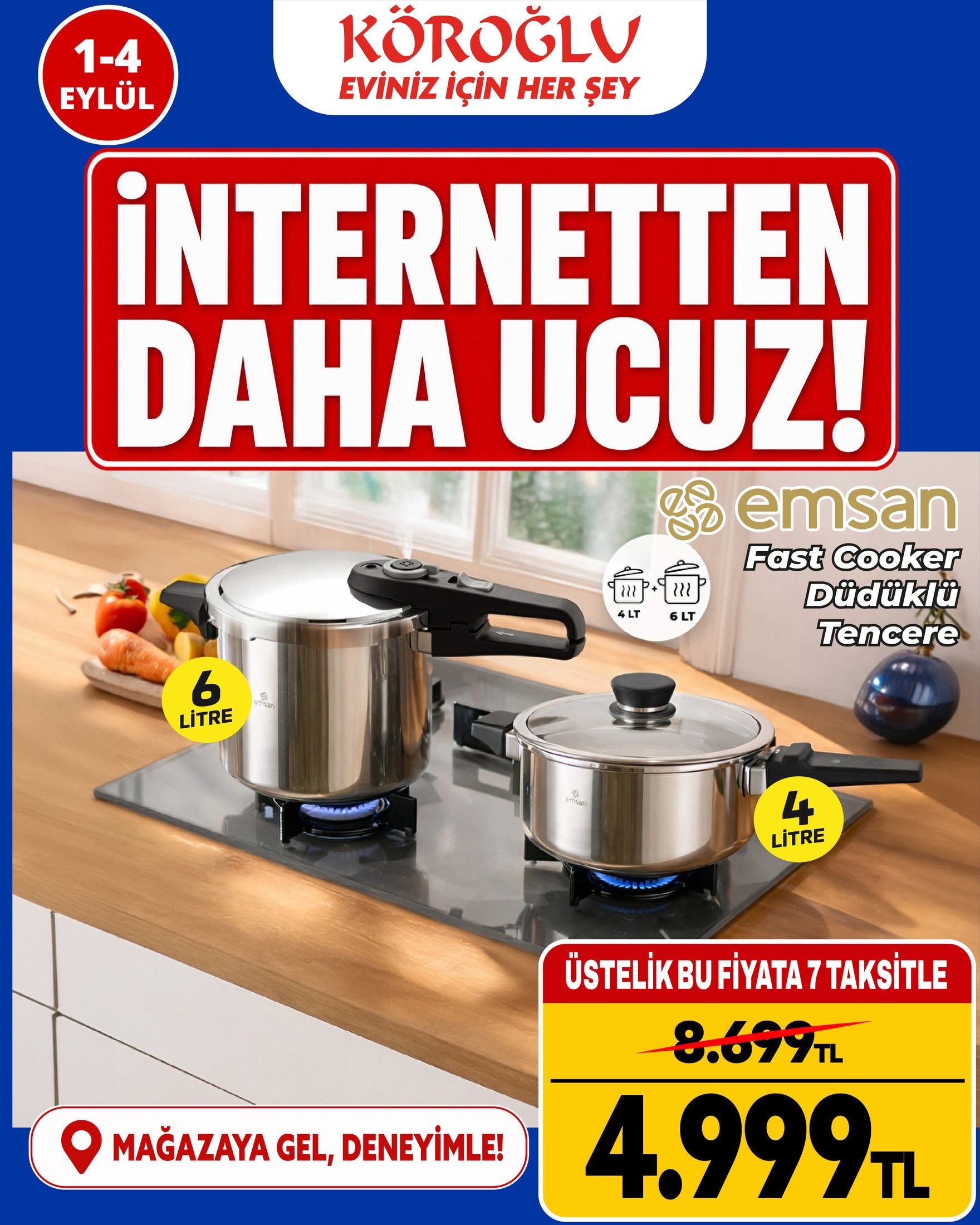 Emsan Fast Cooker Düdüklü Tencere Seti Main image