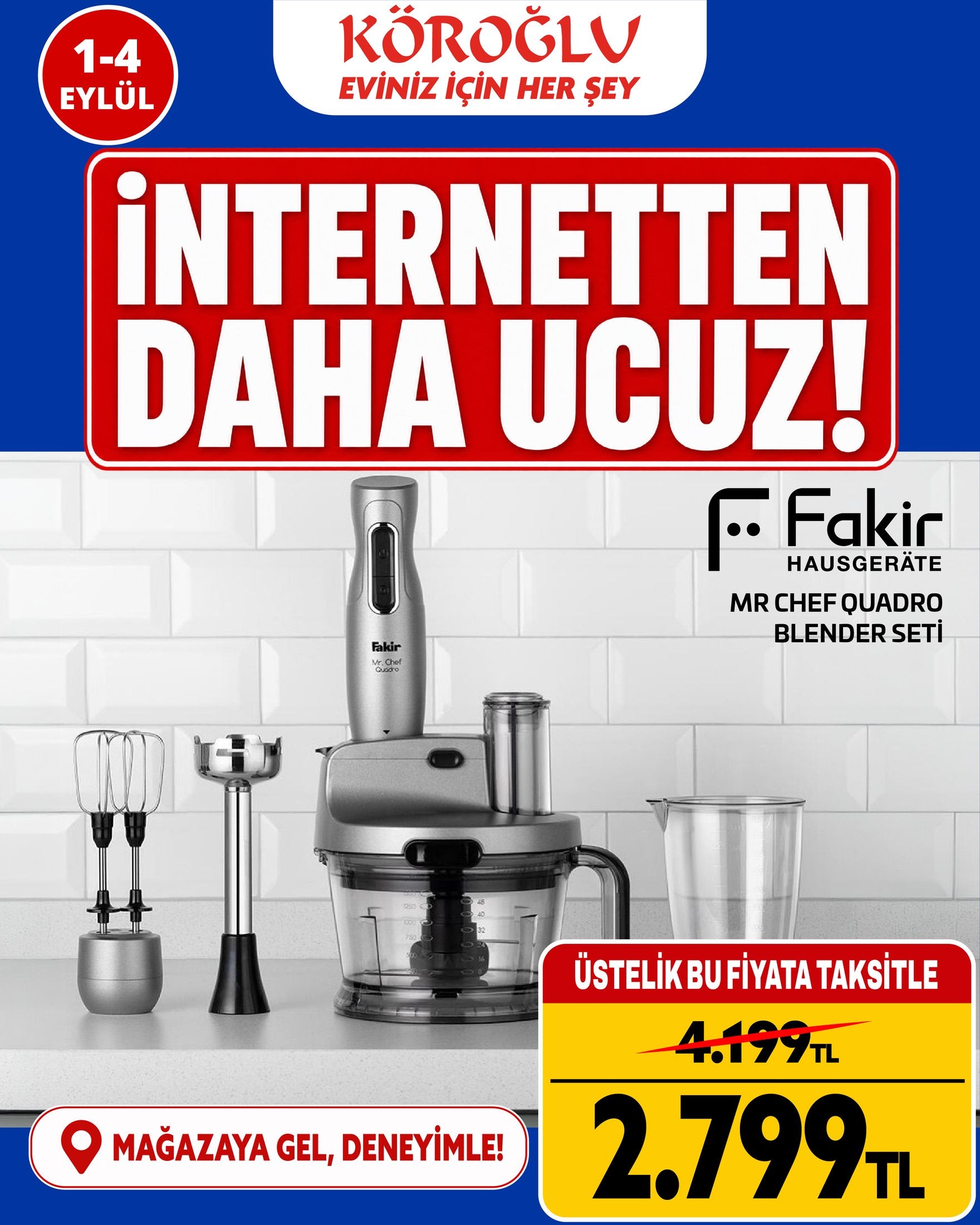 Fakir Mr Chef Quadro Blender Seti Main image