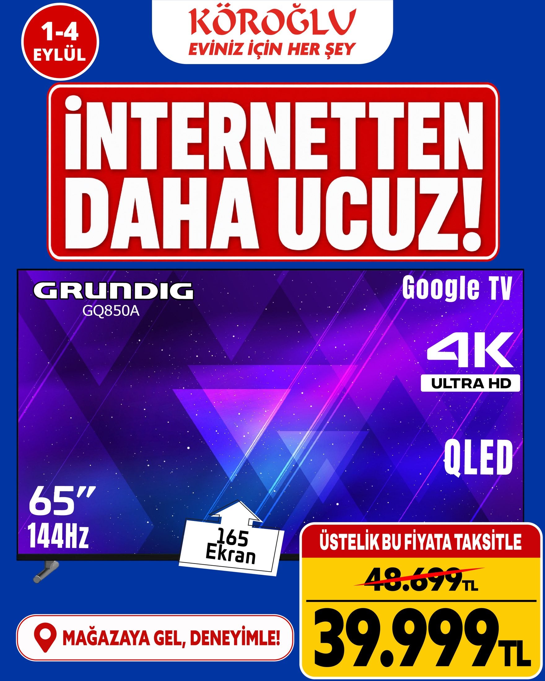 Grundig 65 İnç QLED Google TV Main image