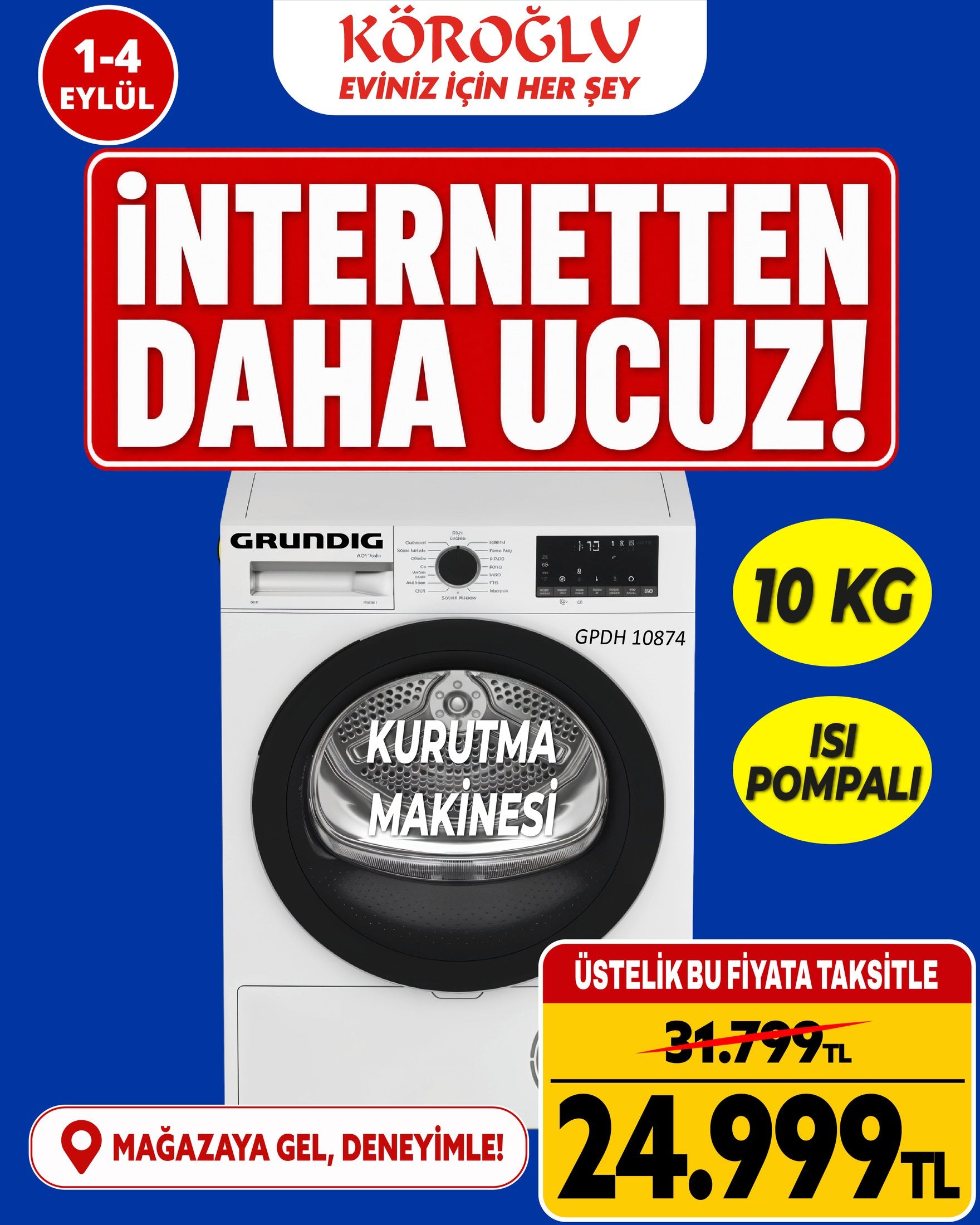 Grundig Kurutma Makinesi 10 Kg