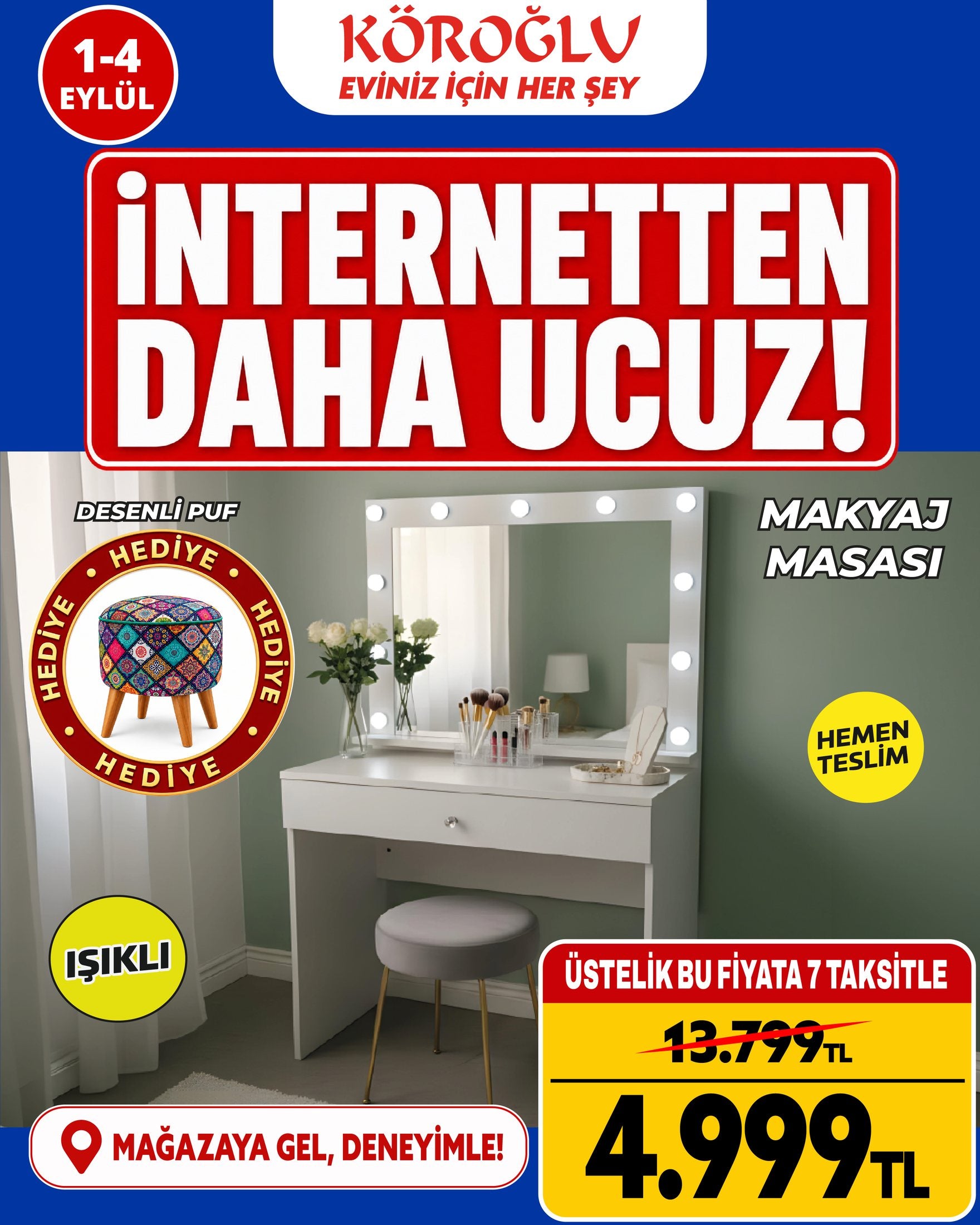 Işıklı Makyaj Masası Main image