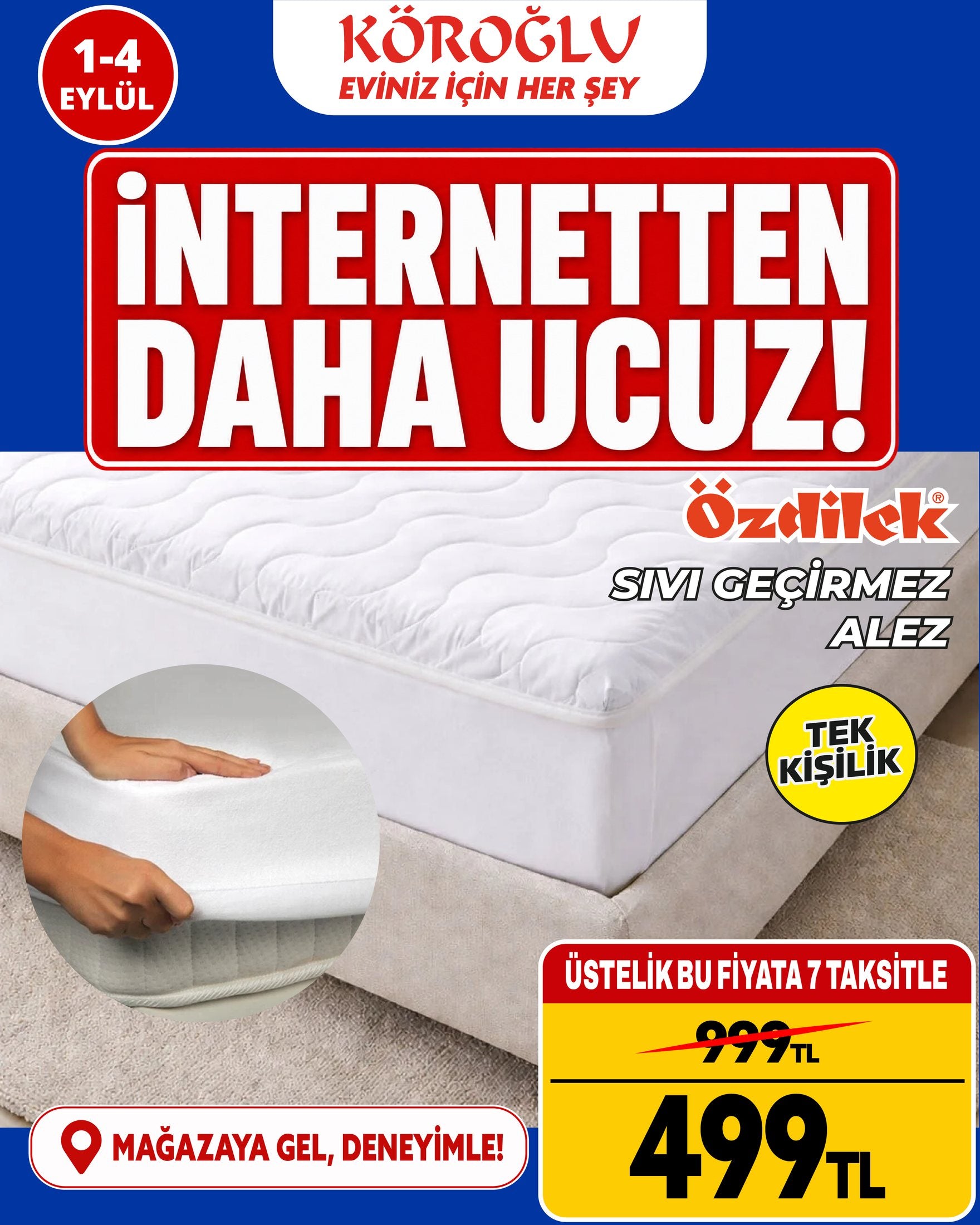 Özdilek Sıvı Geçirmez Alez Tek Kişilik Main image