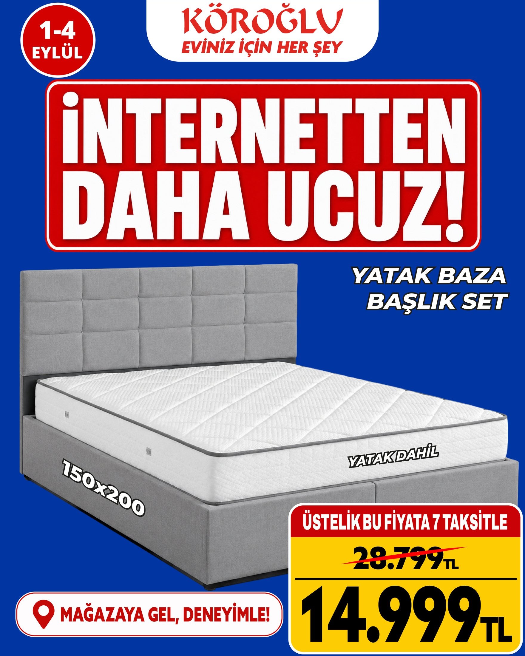Yatak Baza Başlık Seti 150x200 Main image