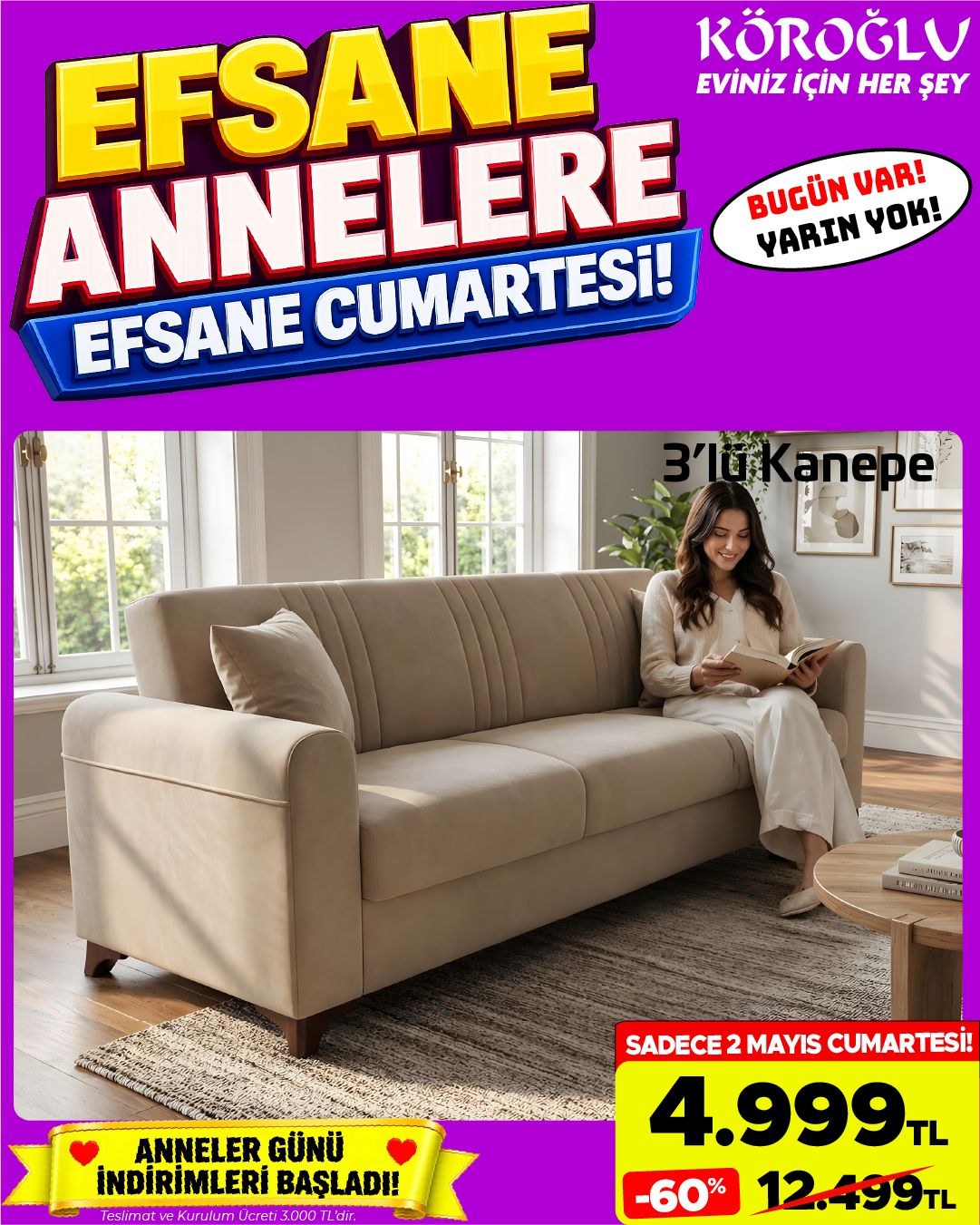 3’lü Kanepe