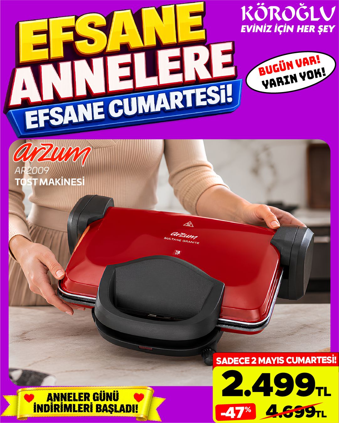 Arzum AR2009 Tost Makinesi Main image