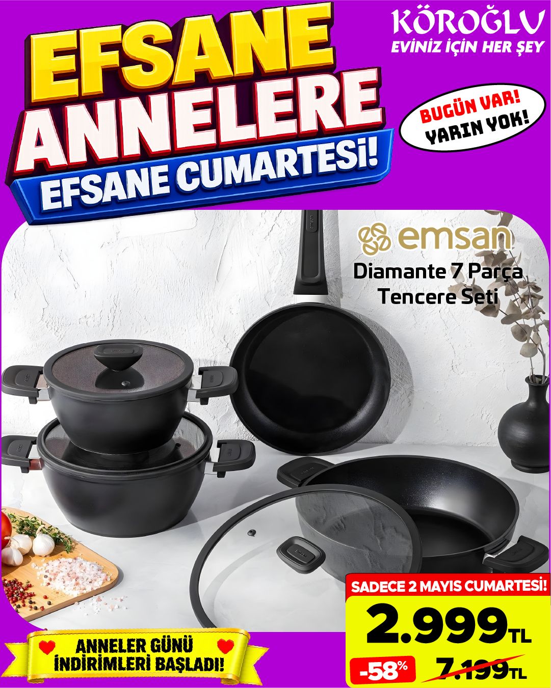 Emsan Diamante 7 Parça Tencere Seti Main image