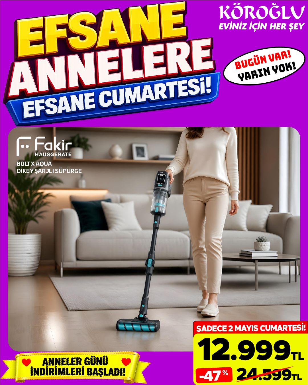 Fakir Bolt X Aqua Dikey Şarjlı Süpürge Main image
