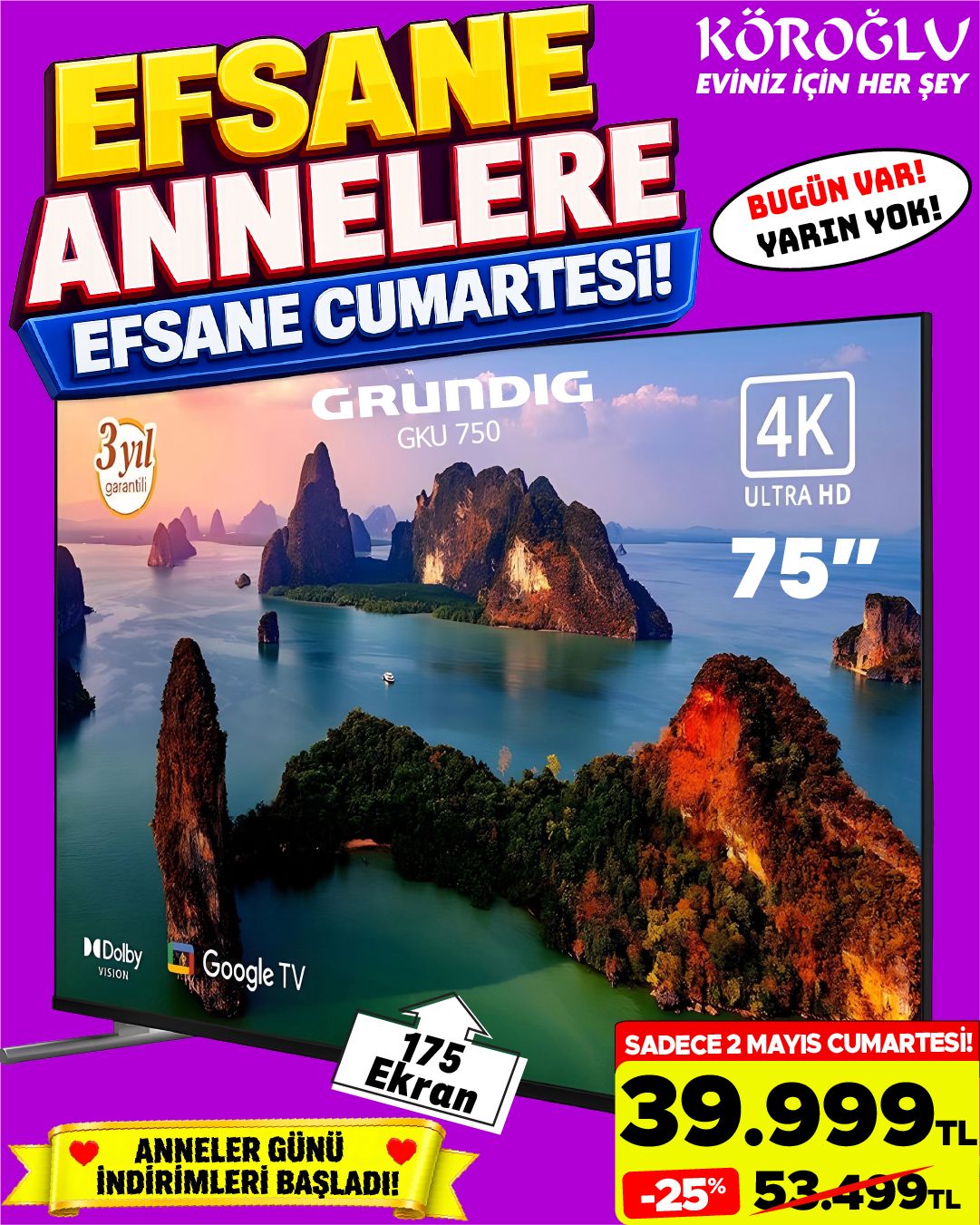 Grundig GKU 750 75" 4K Google TV