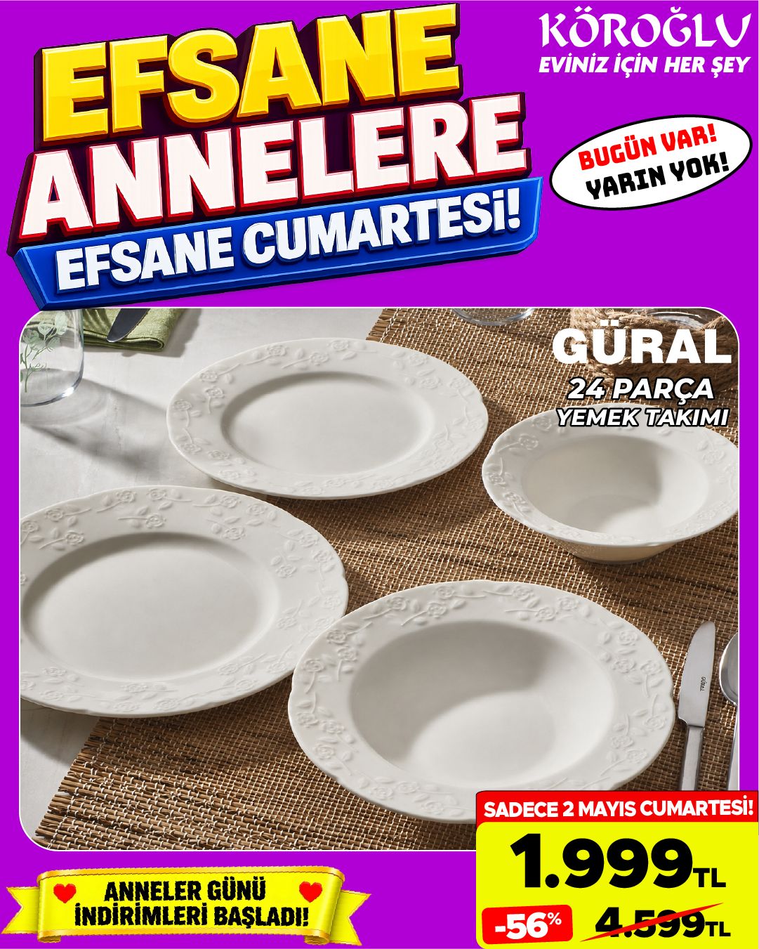 Güral 24 Parça Yemek Takımı Main image