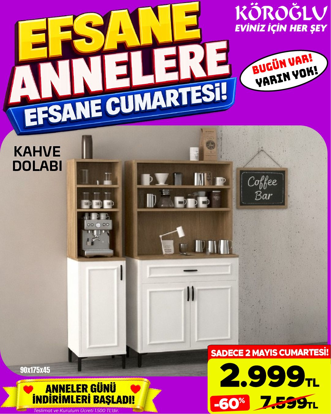 Kahve Dolabı 90x175x45 Main image