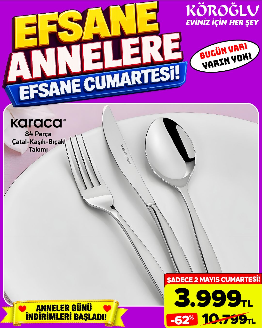 Karaca 84 Parça Çatal Kaşık Bıçak Takımı Main image