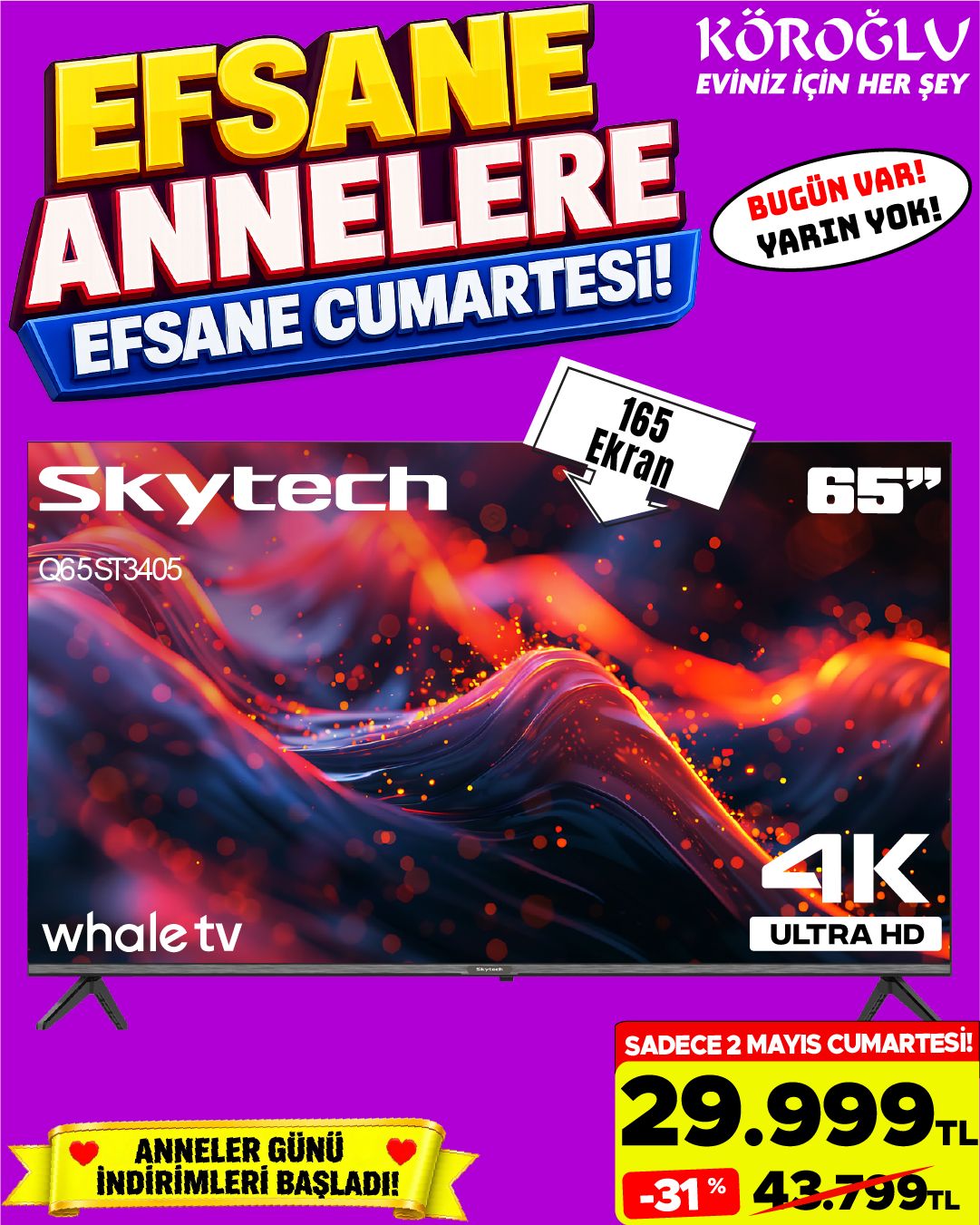 Skytech Q65ST3405 65" 4K Ultra HD TV Main image