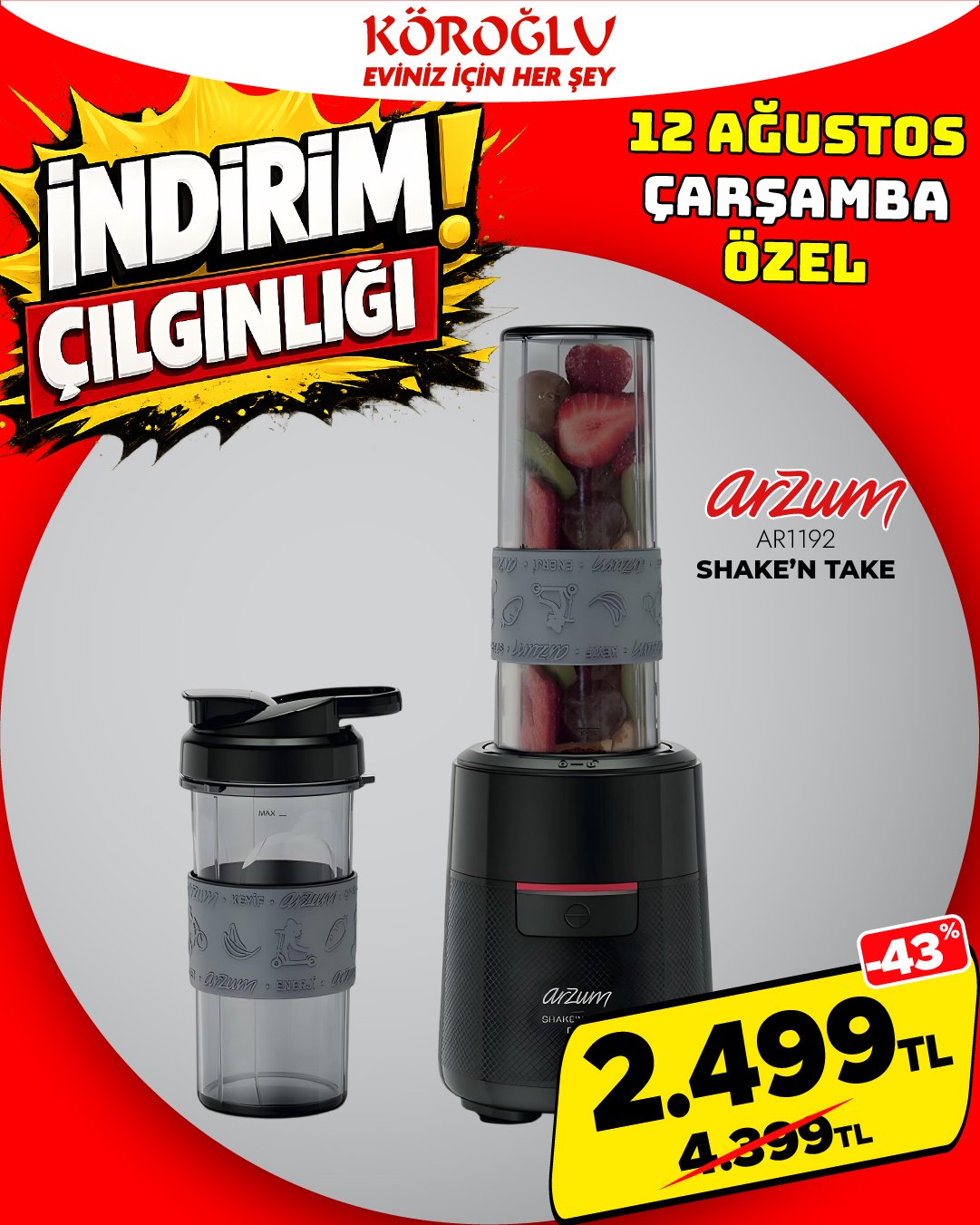 Arzum AR1192 Shake'n Take Blender Main image