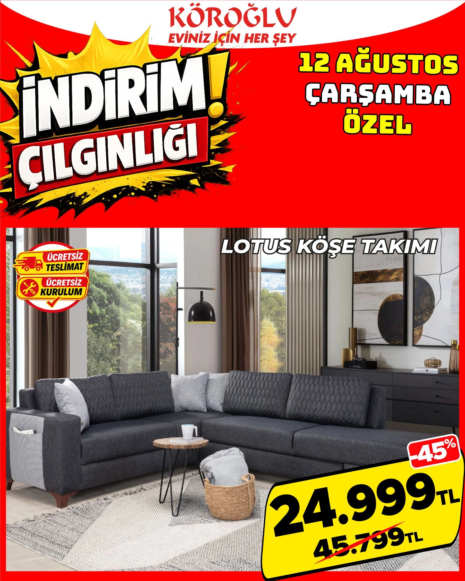 Lotus Köşe Takımı