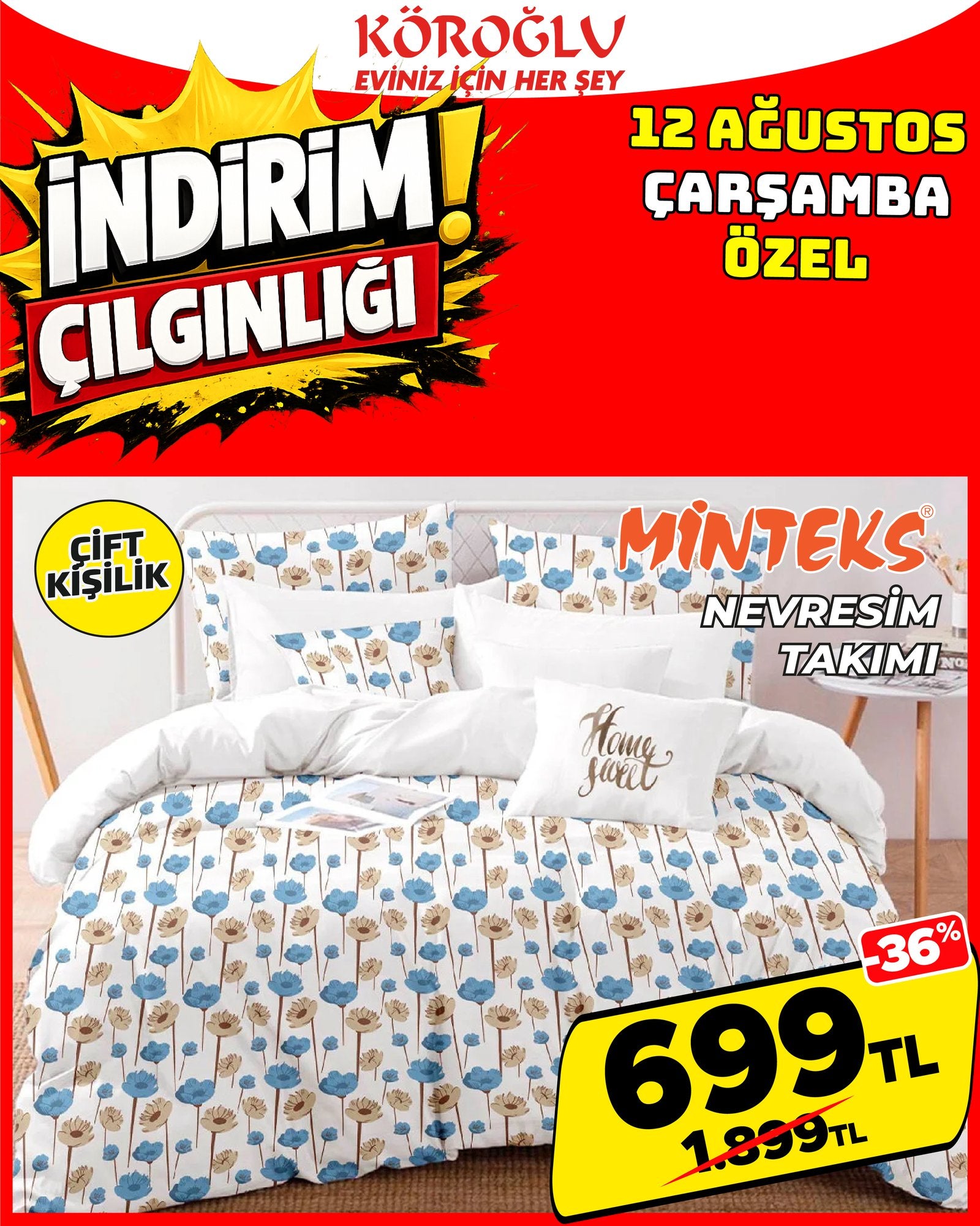 Minteks Çift Kişilik Nevresim Takımı Main image