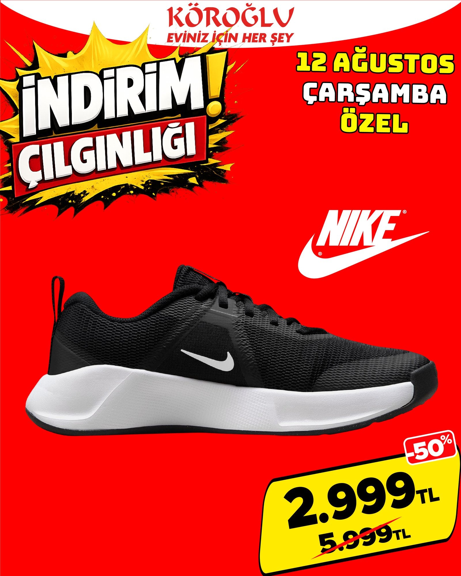 Nike Siyah Spor Ayakkabı Main image
