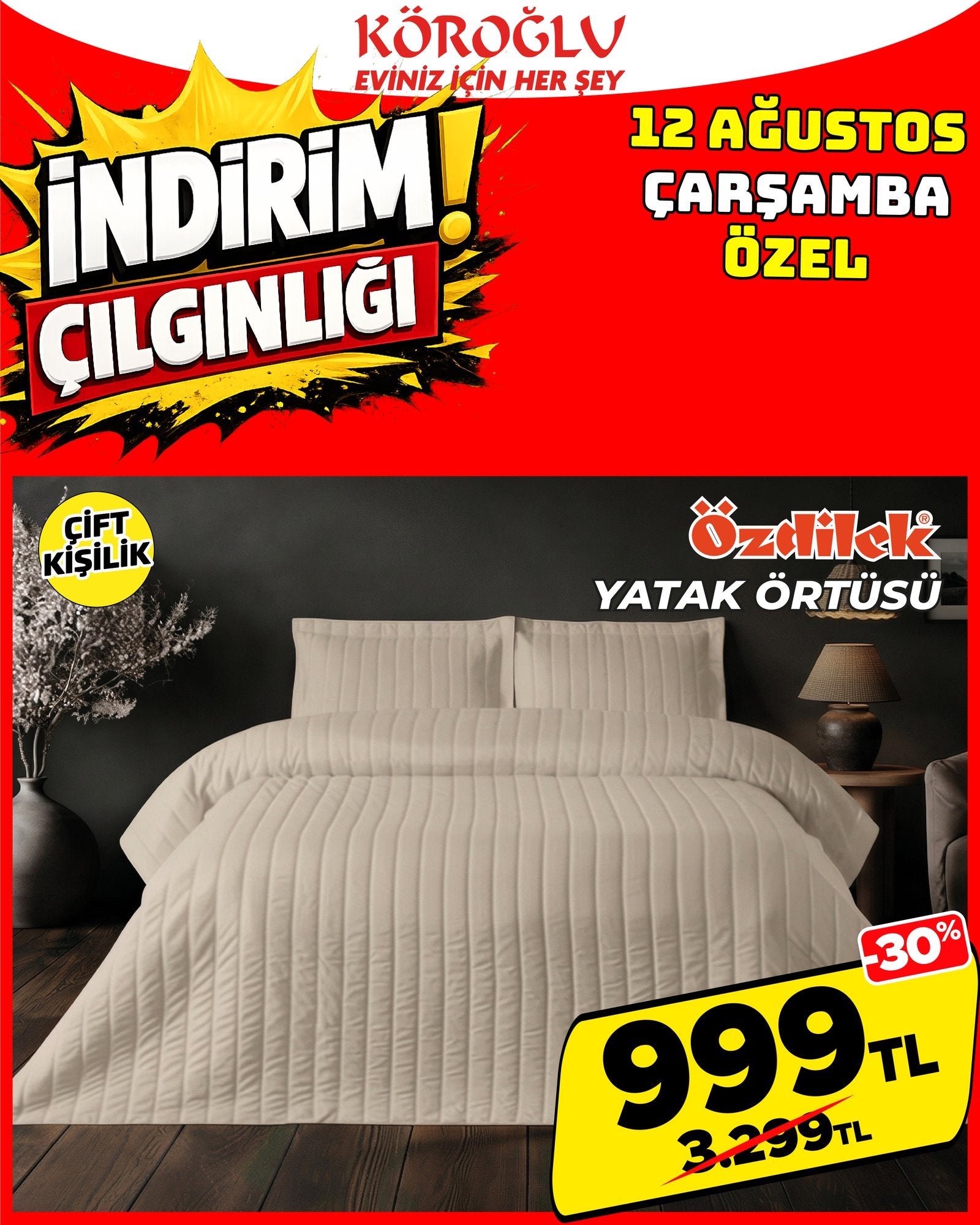 Özdilek Çift Kişilik Yatak Örtüsü Main image