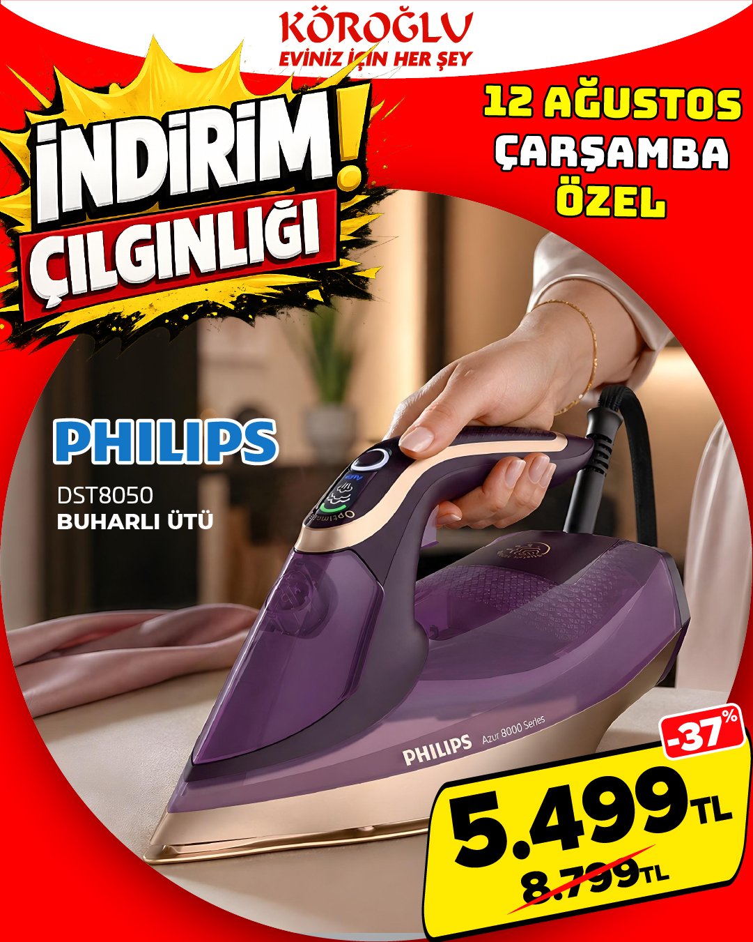 Philips DST8050 Buharlı Ütü