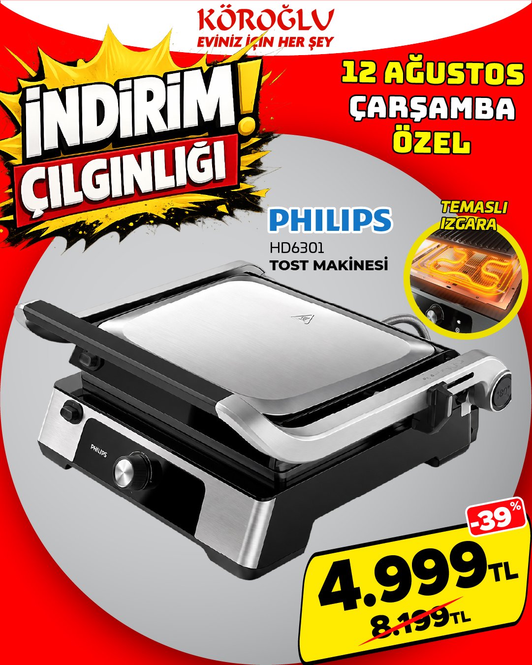 Philips HD6301 Tost Makinesi Main image