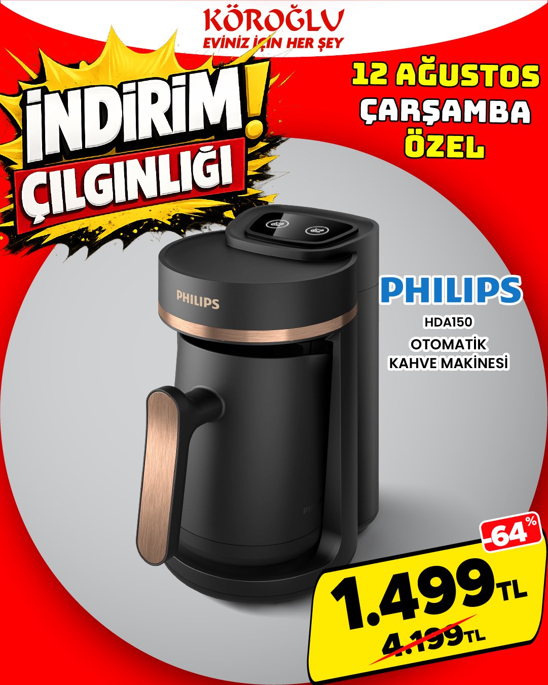 Philips HDA150 Otomatik Kahve Makinesi Main image