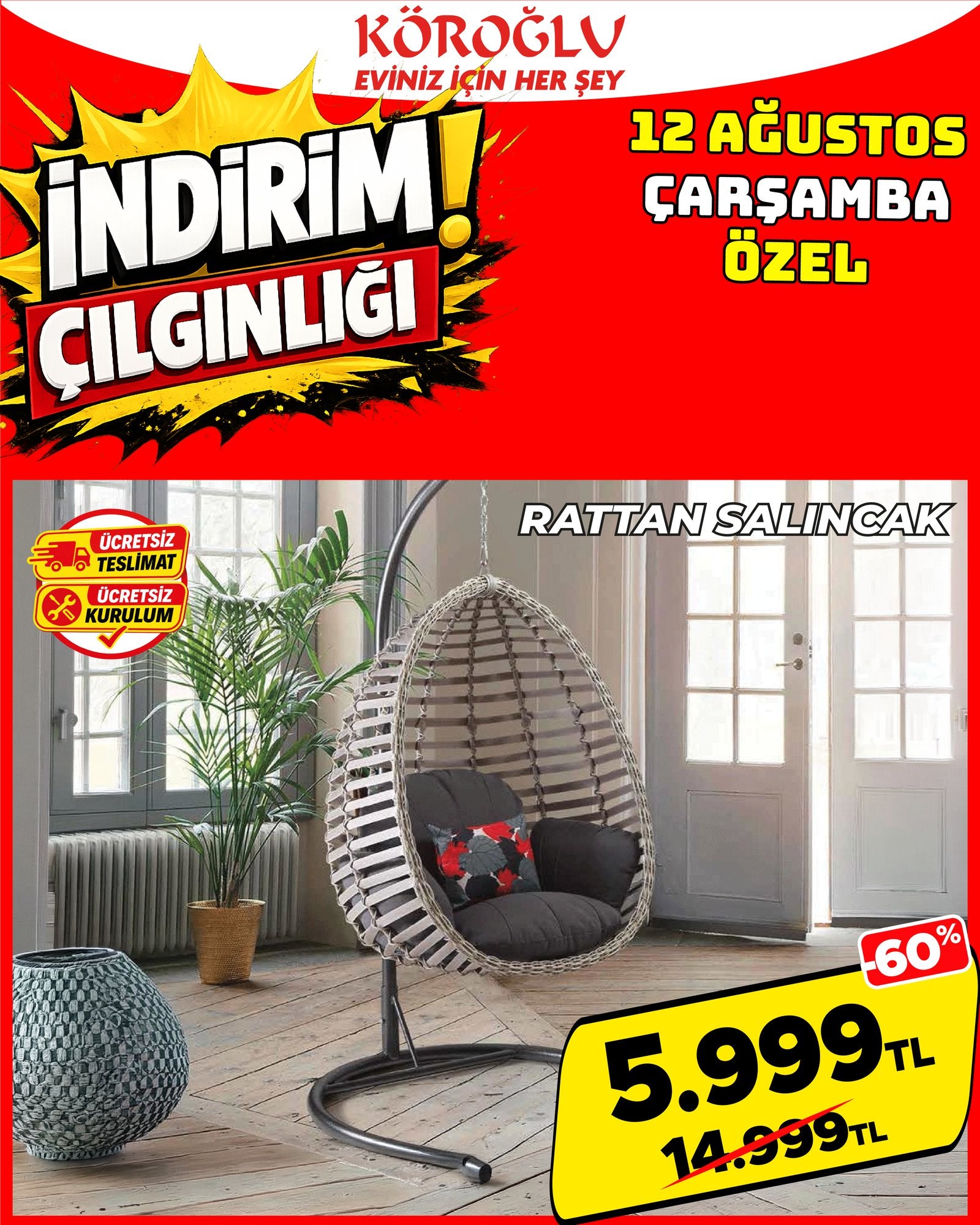 Rattan Salıncak