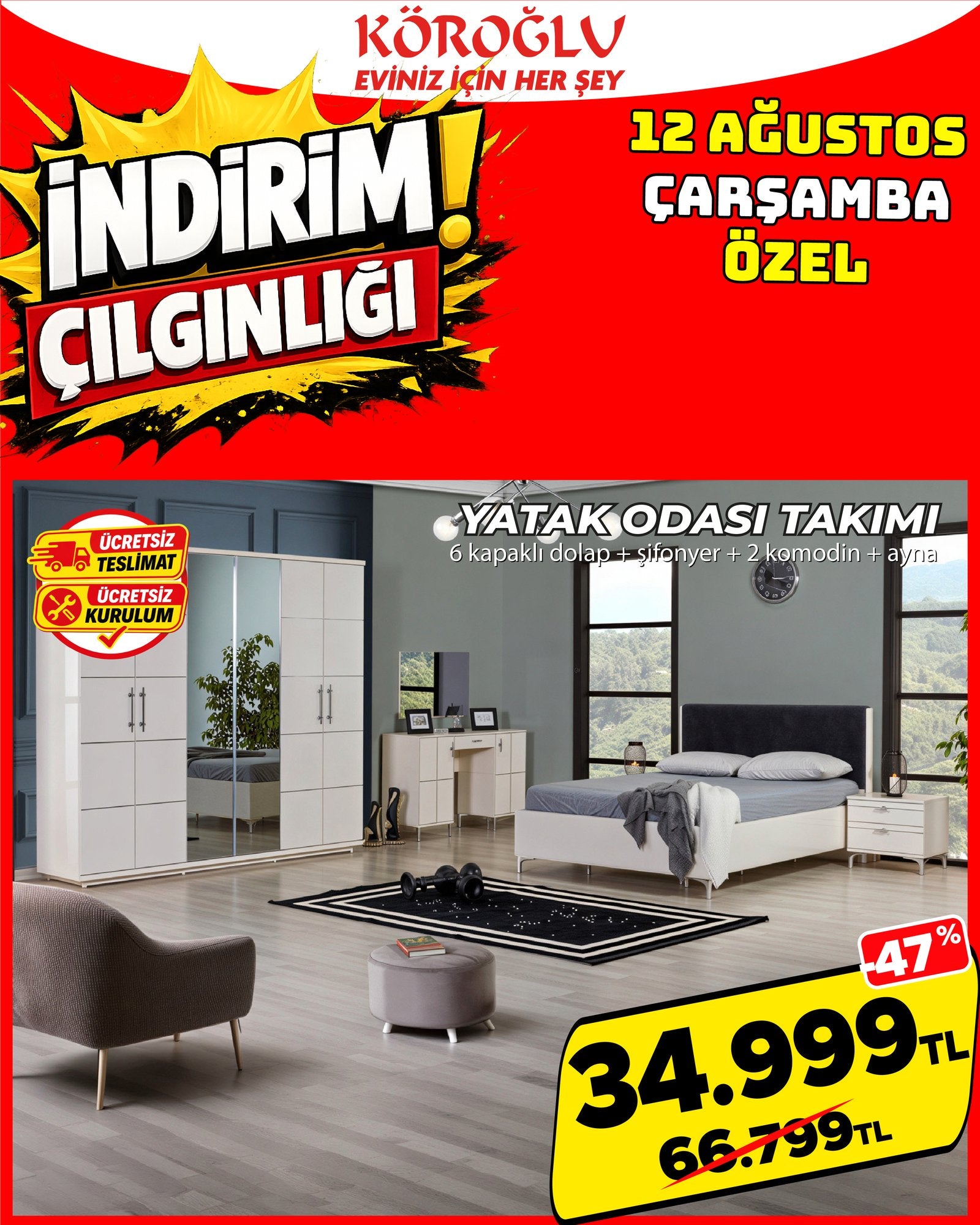 Antrasit Yatak Odası Takımı Main image
