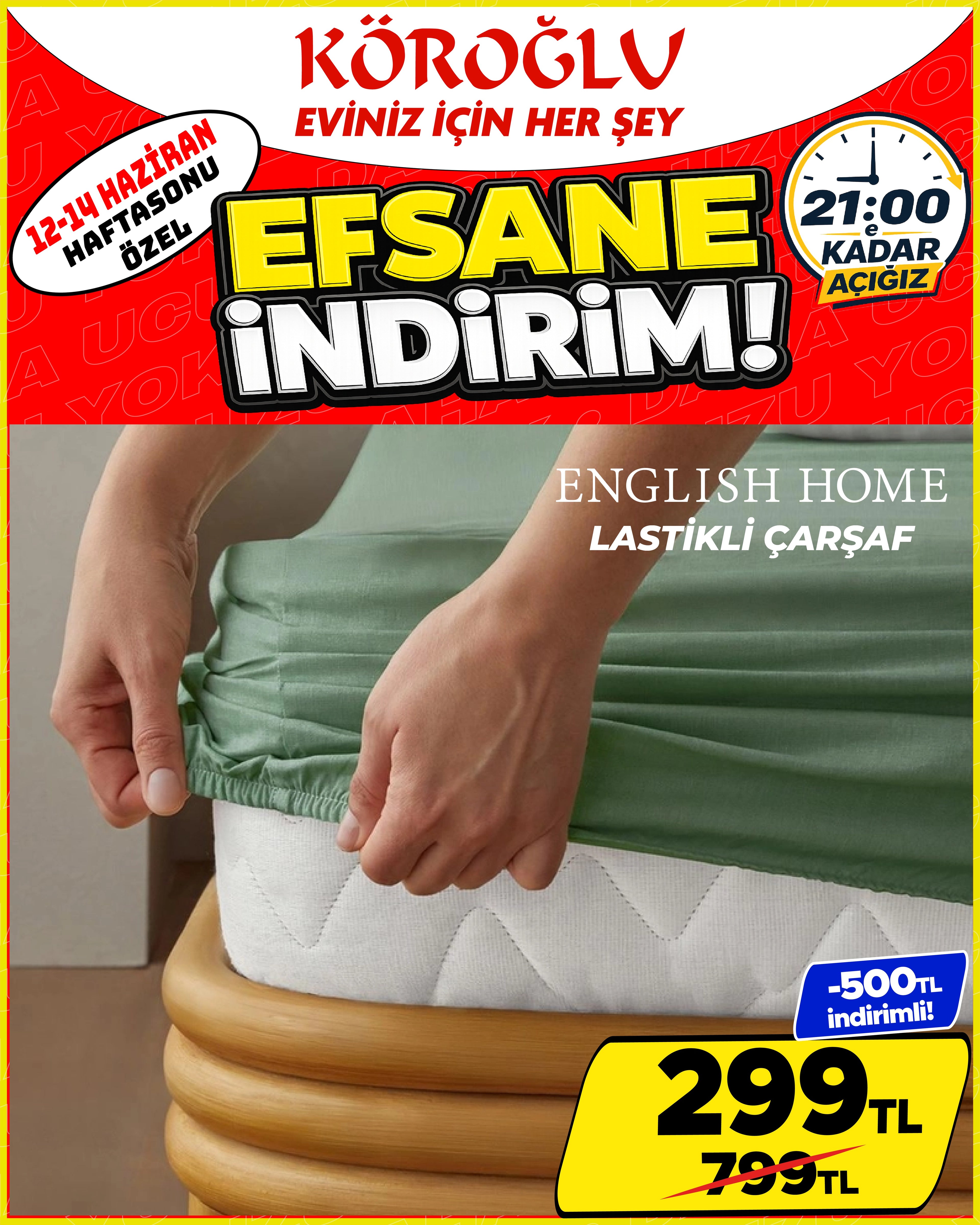 English Home Lastikli Çarşaf