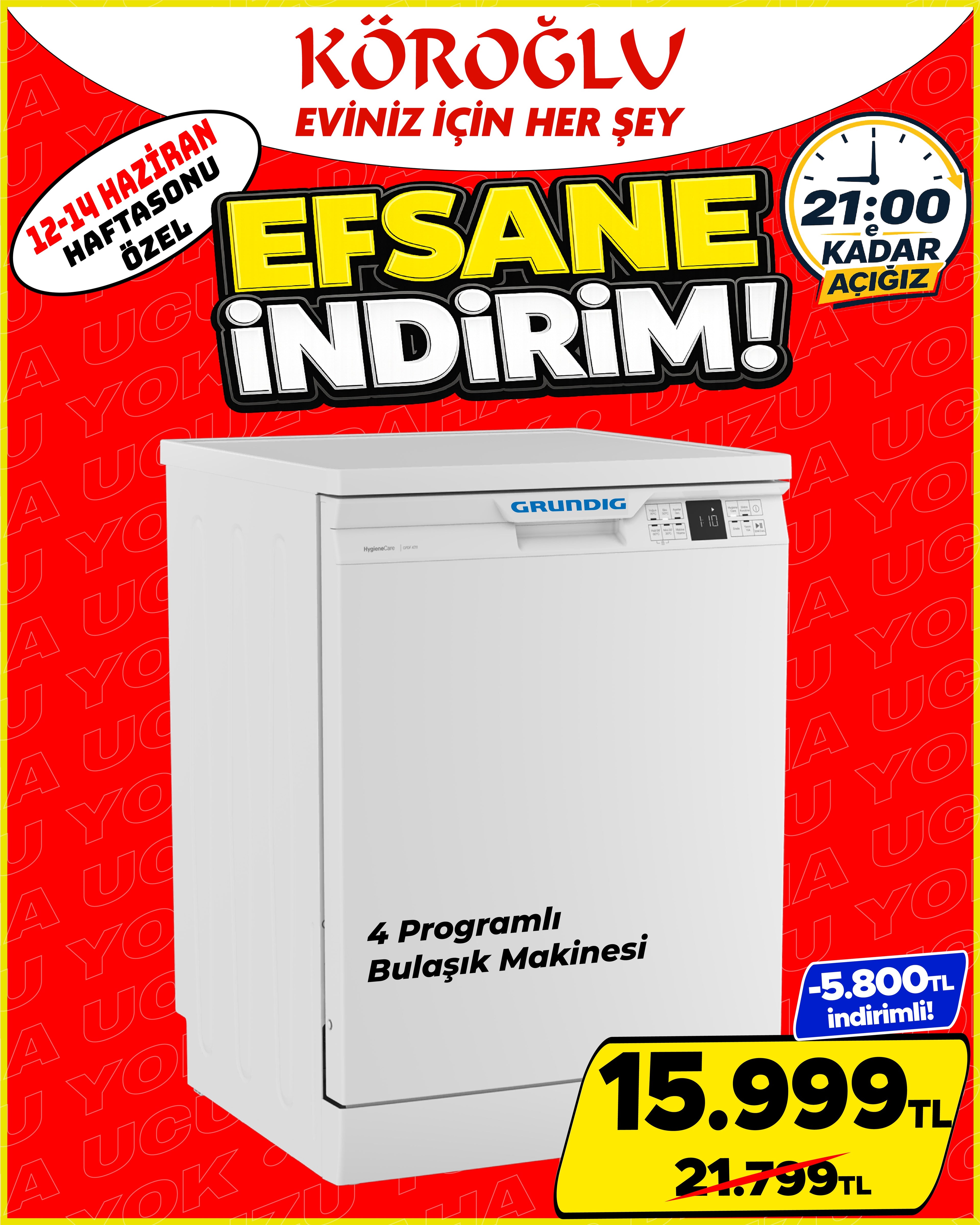 Grundig 4 Programlı Bulaşık Makinesi