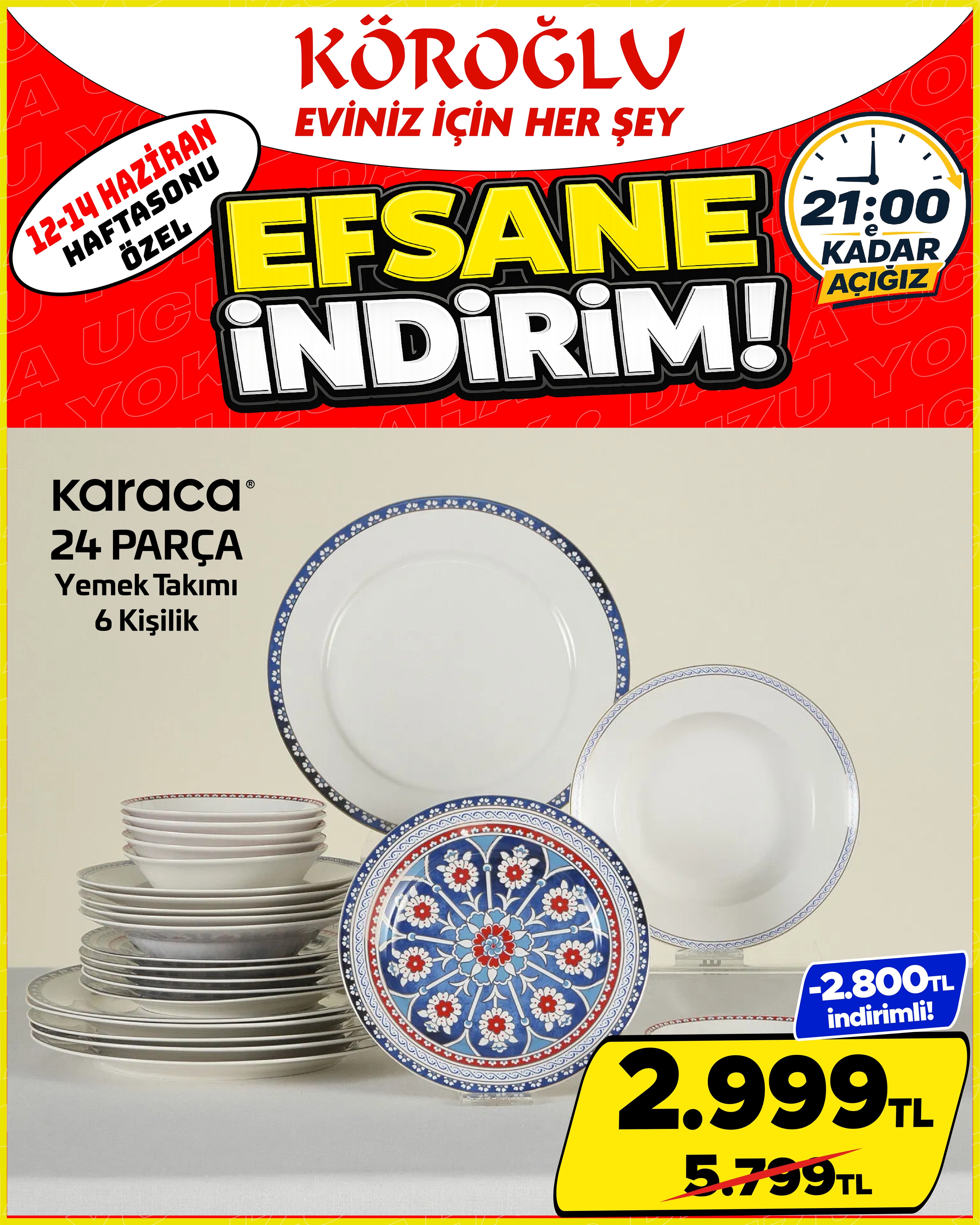 Karaca 24 Parça Yemek Takımı