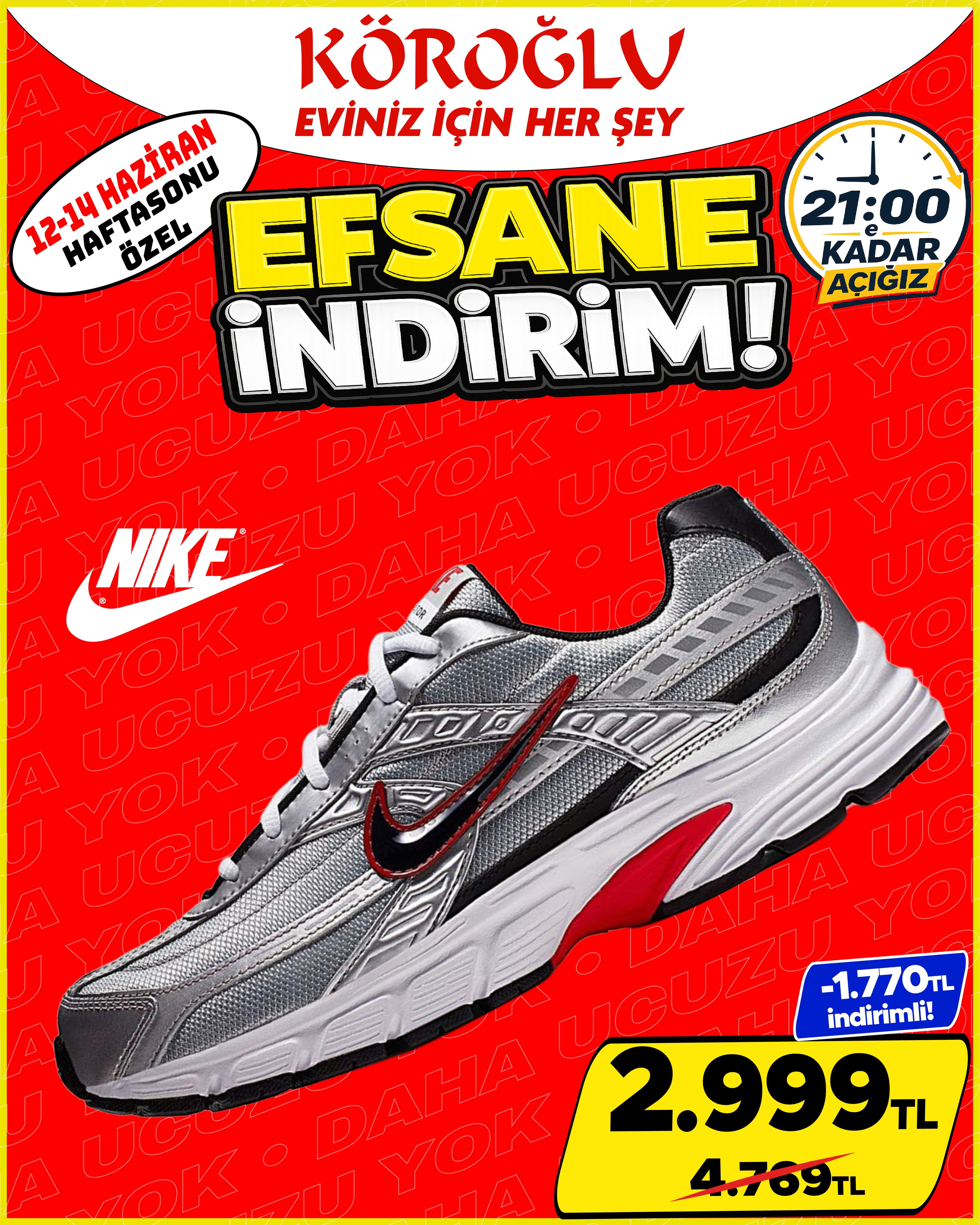 Nike Spor Ayakkabı Gri Kırmızı Main image