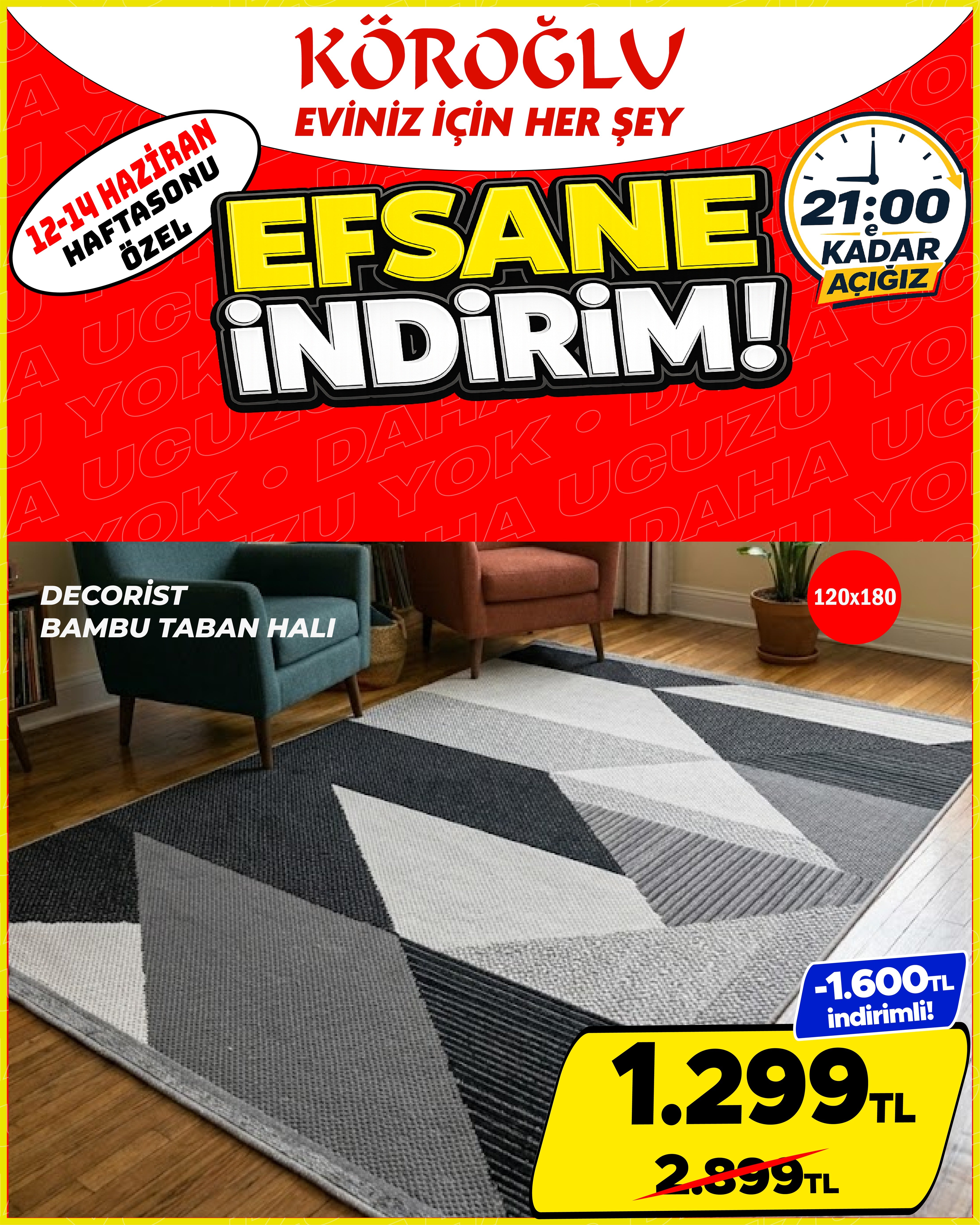 Rustik Dekoratif Hasır Paspas Main image