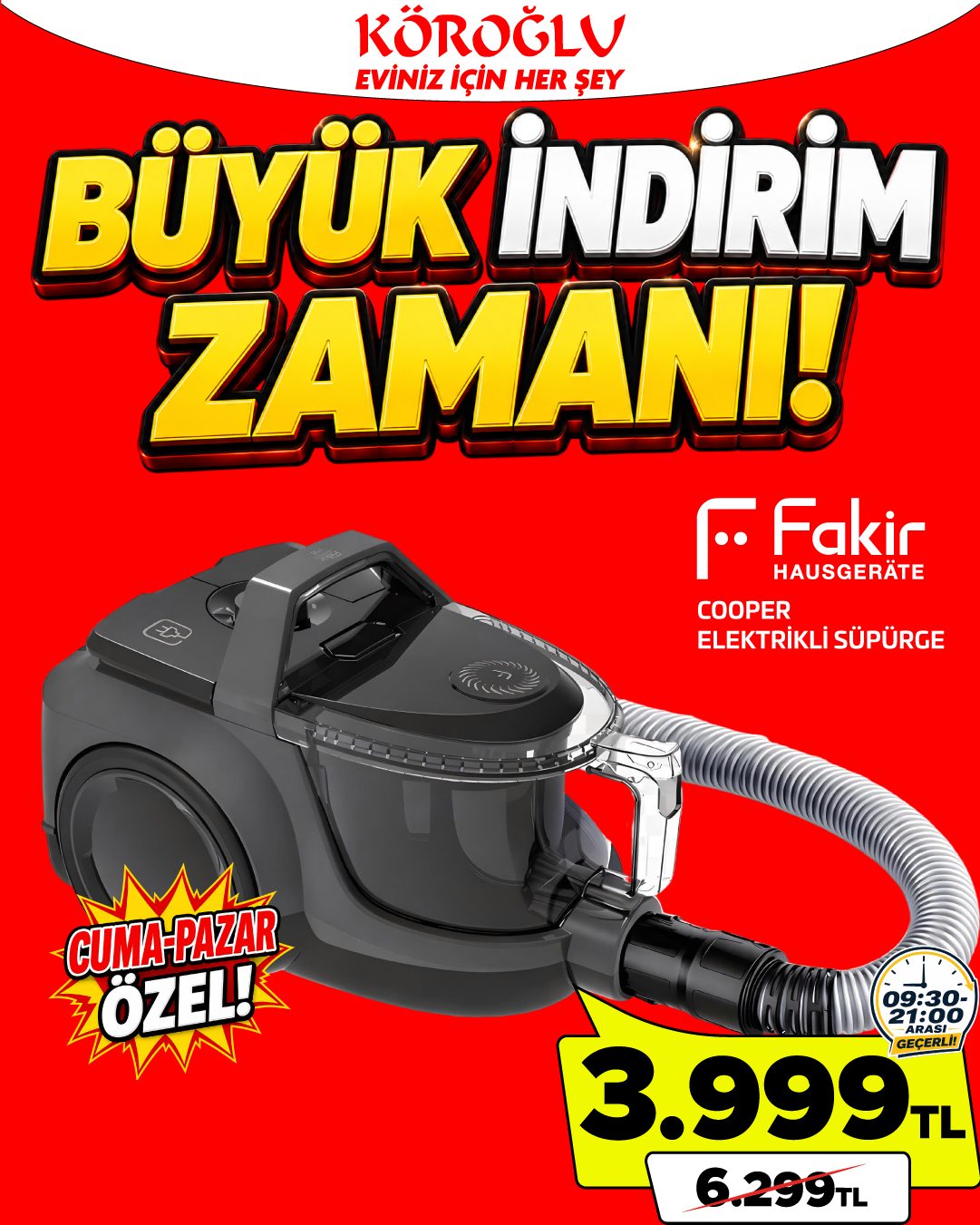Fakir Cooper Elektrikli Süpürge
