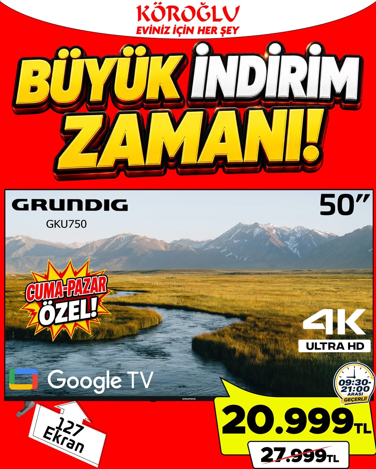Grundig 50 İnç Google TV