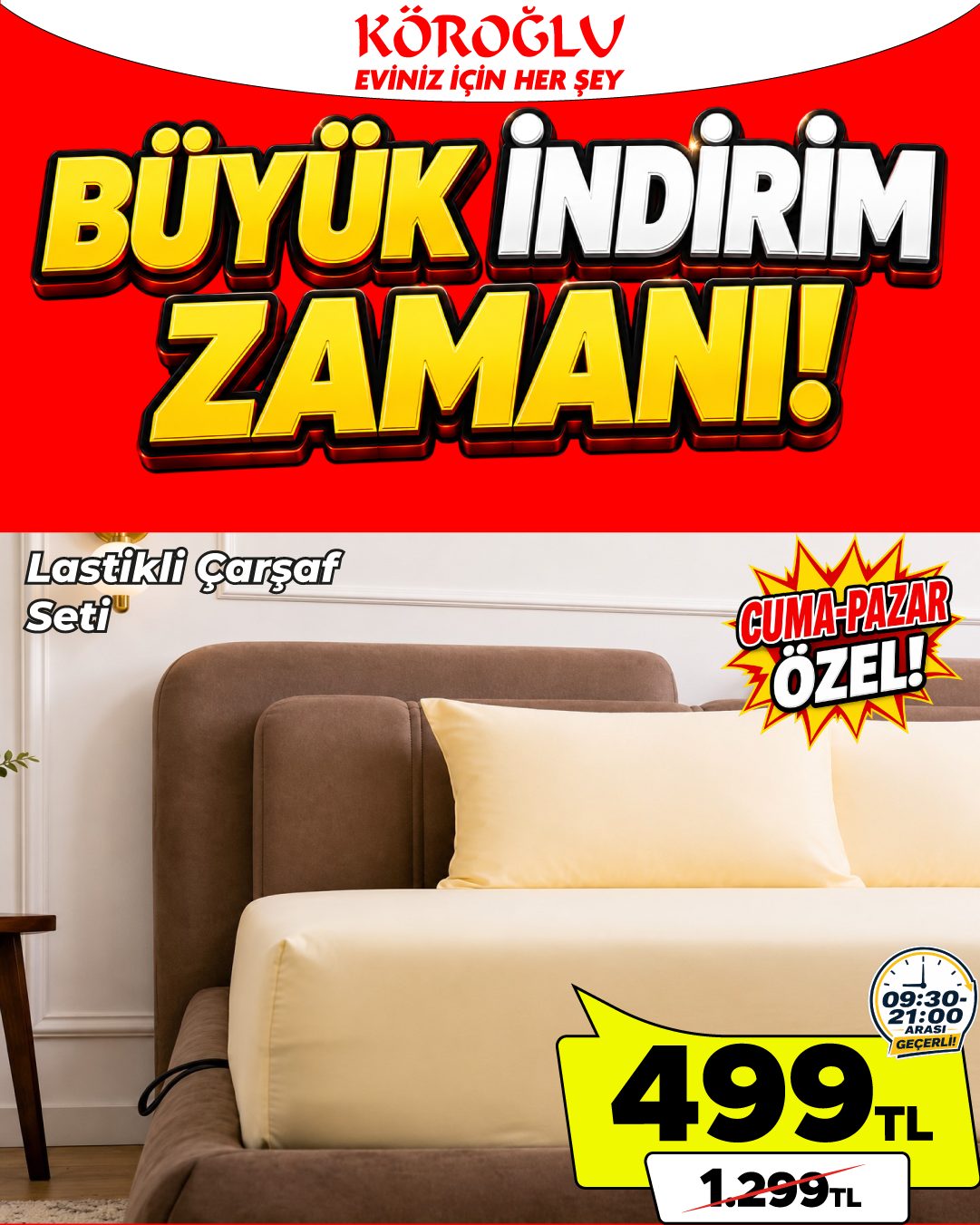 Lastikli Çarşaf Seti