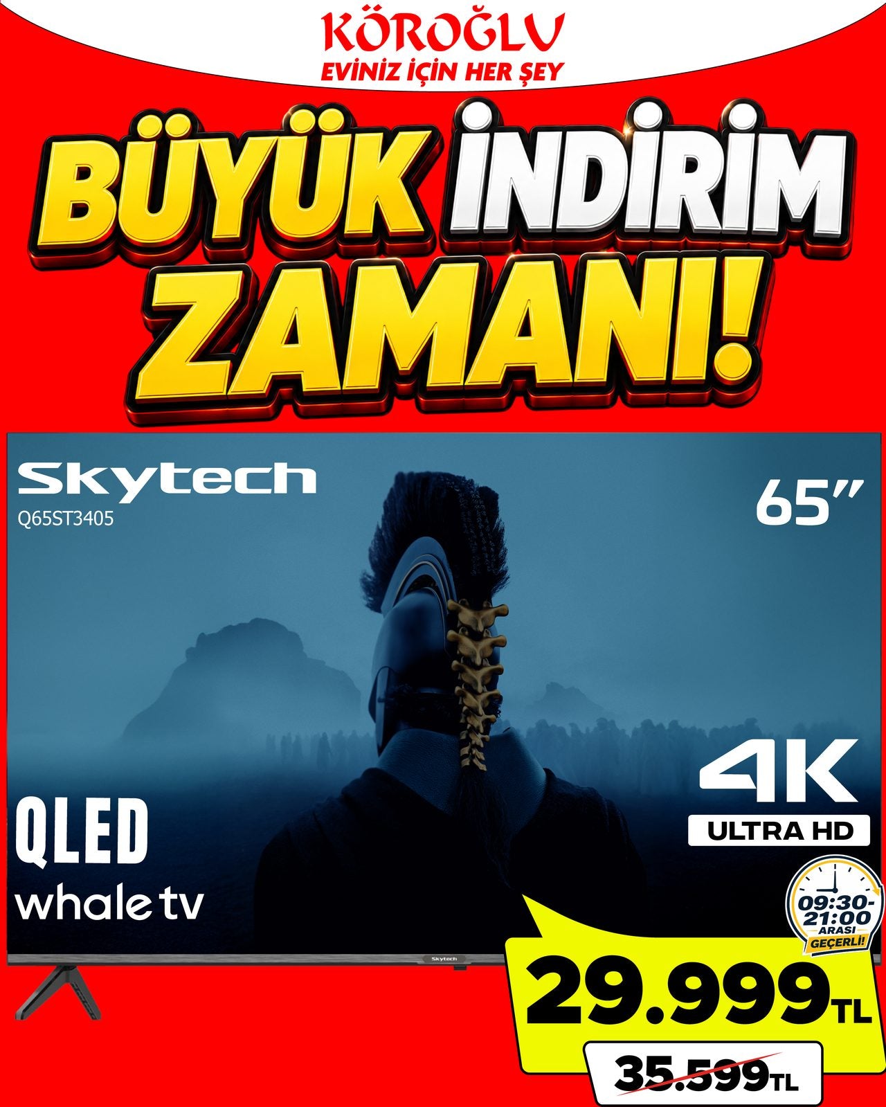 Skytech 65 İnç QLED TV