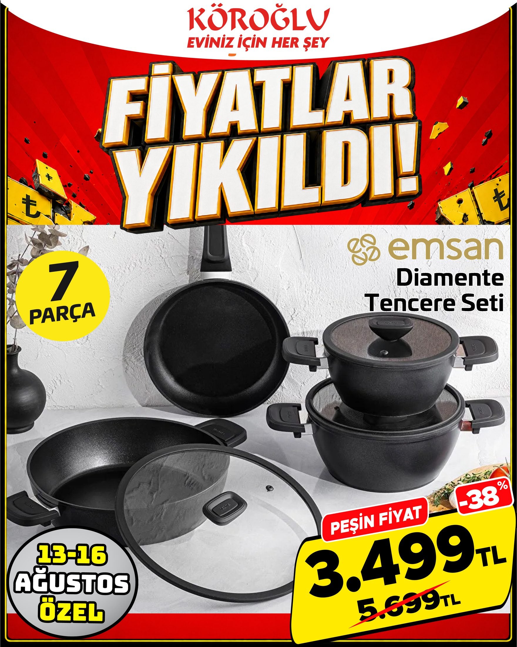 Emsan Diamente Tencere Seti