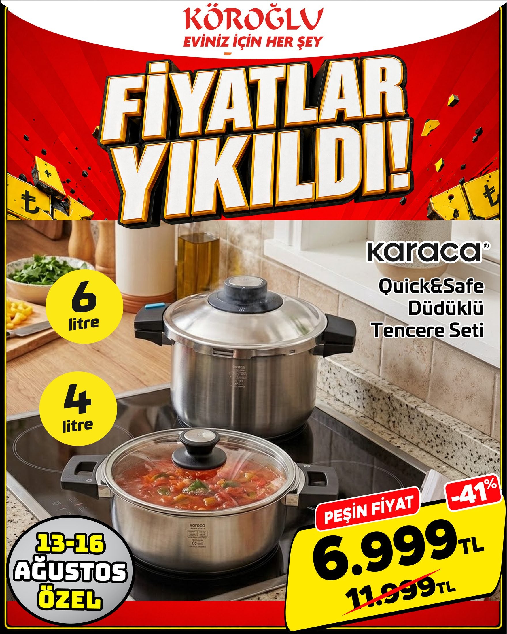 Karaca Quick&Safe Düdüklü Tencere Seti Main image