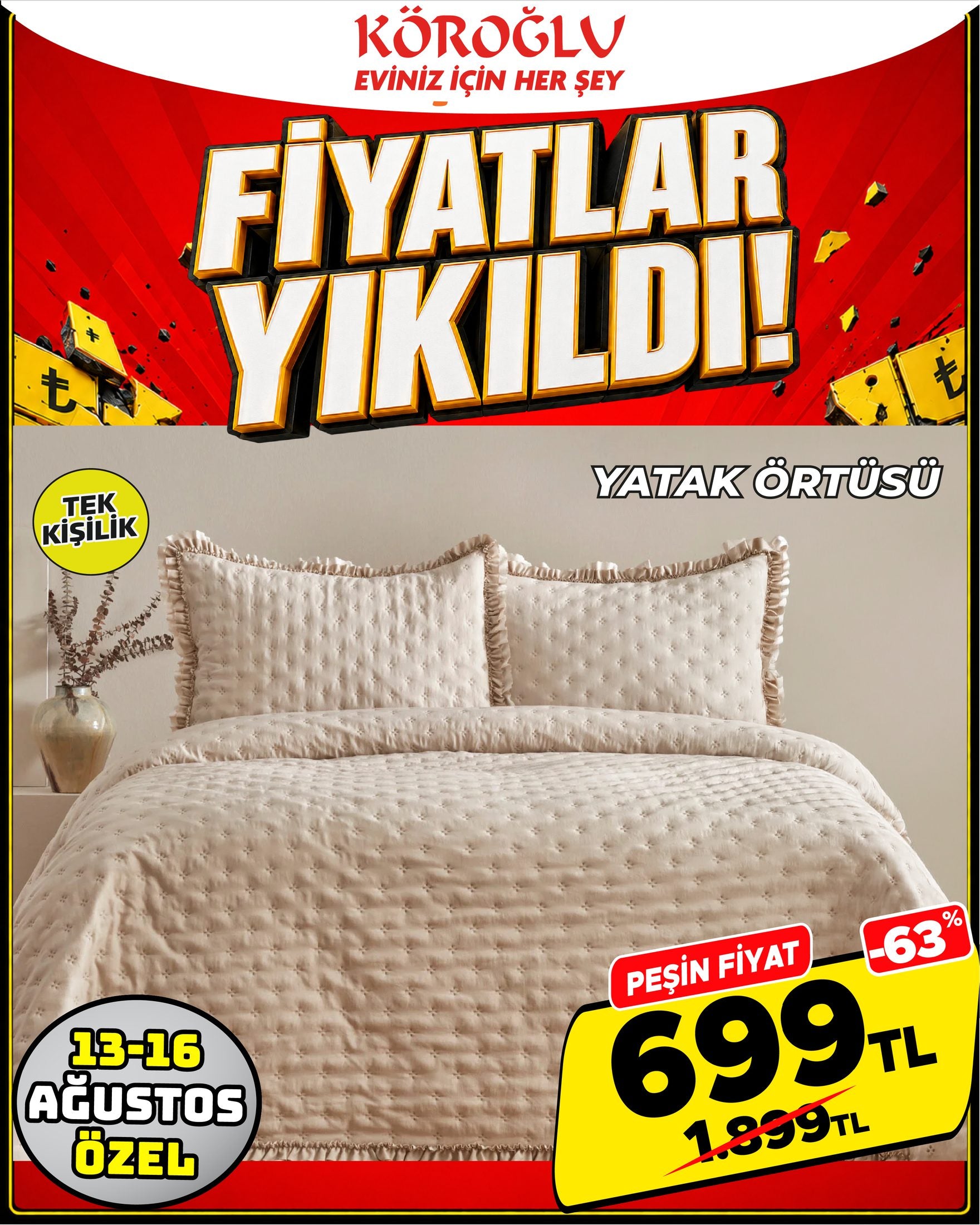 Tek Kişilik Yatak Örtüsü Main image