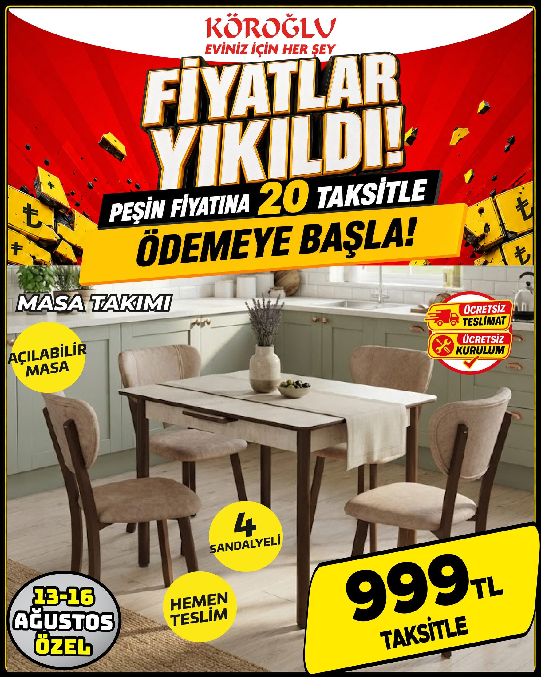Açılabilir Masa Takımı