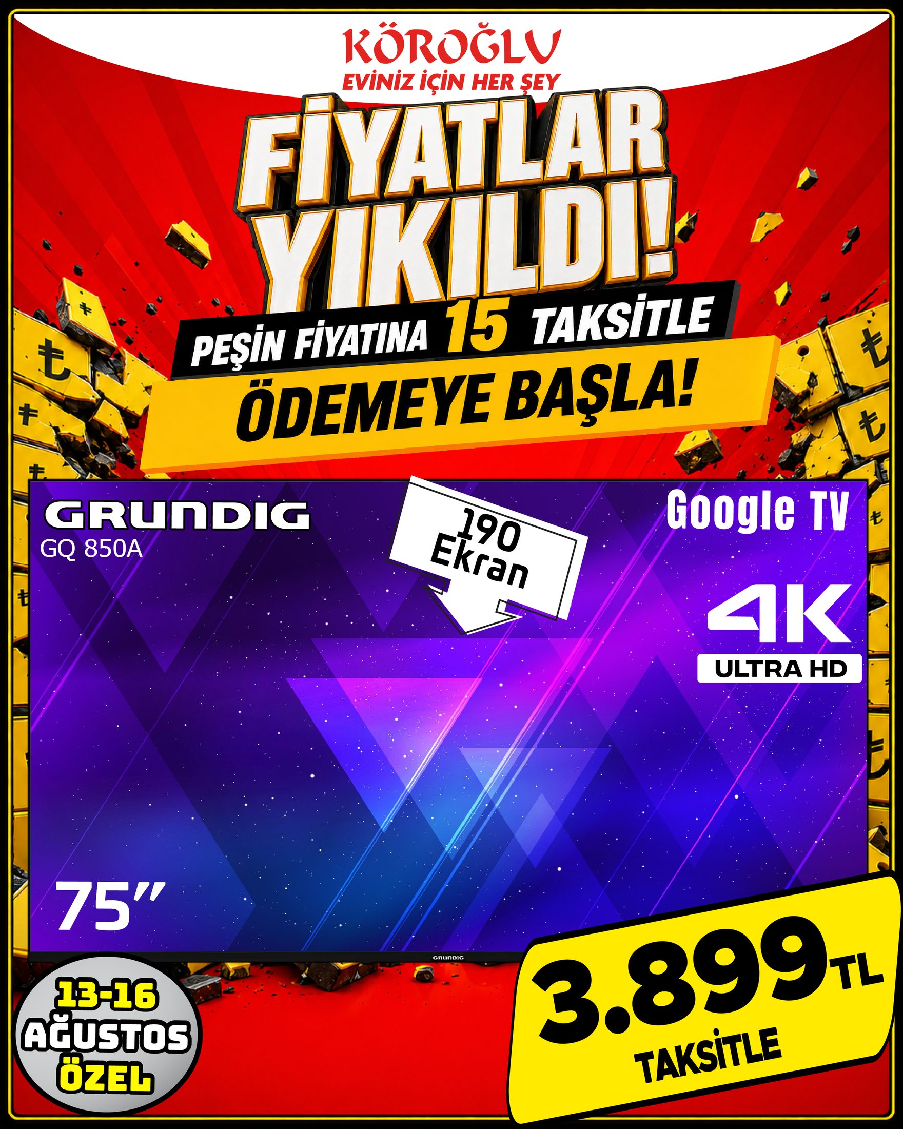 Grundig 75 İnç Google TV
