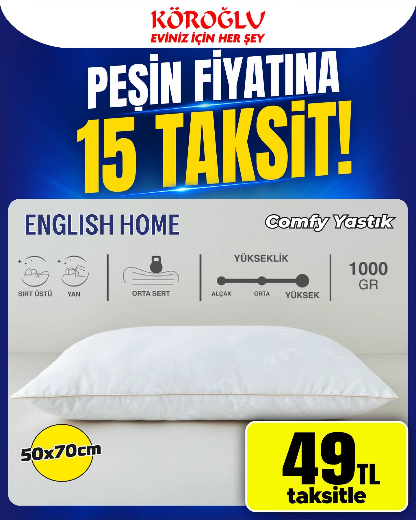 English Home Comfy Yastık 50x70 Main image