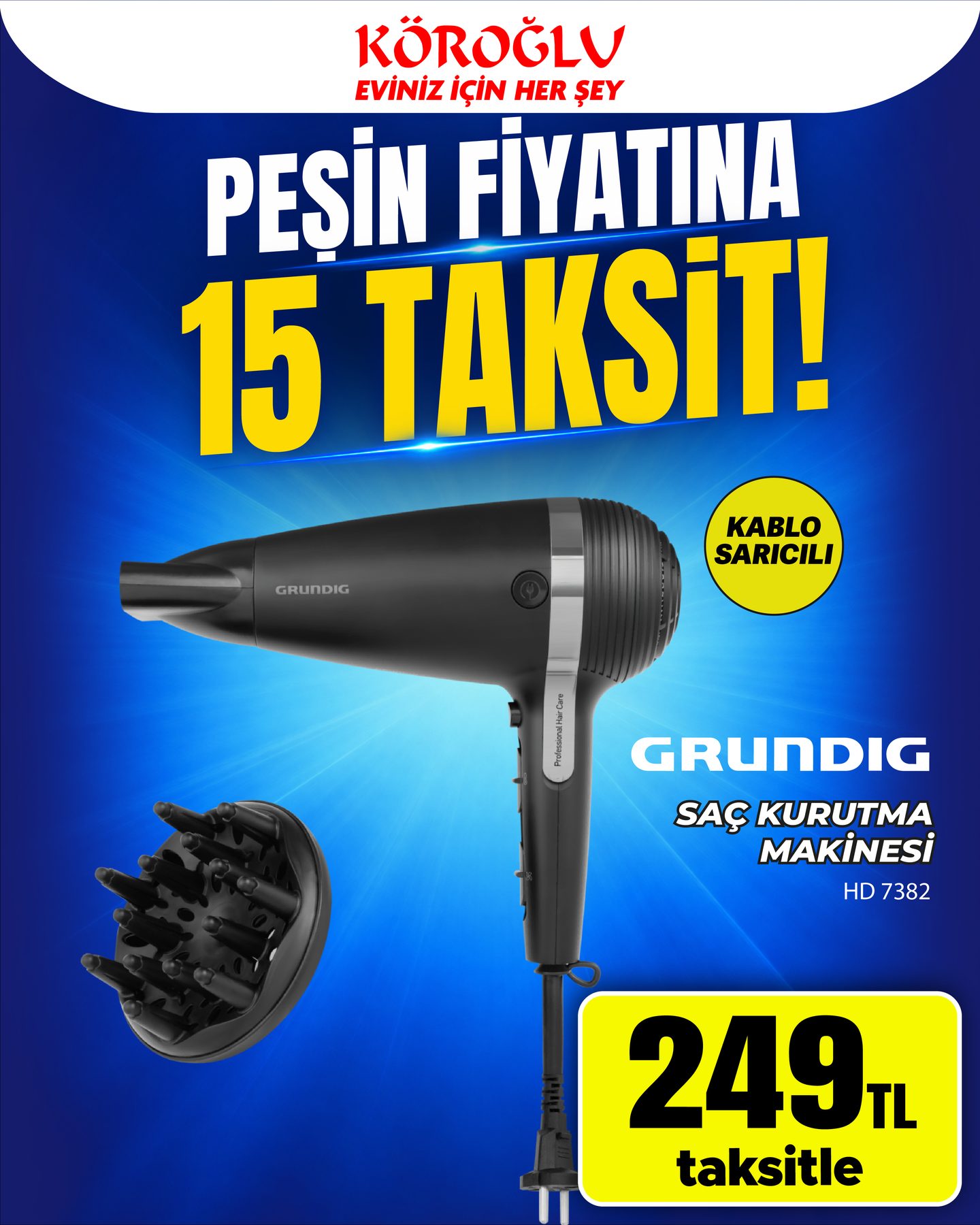 Grundig Saç Kurutma Makinesi HD7182