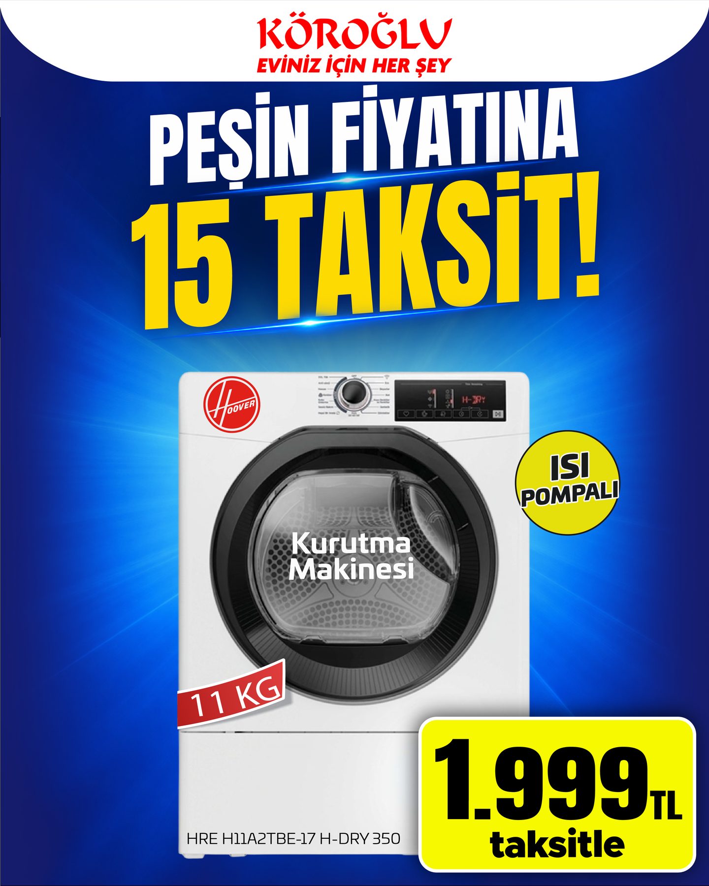 Hoover Kurutma Makinesi 11 Kg