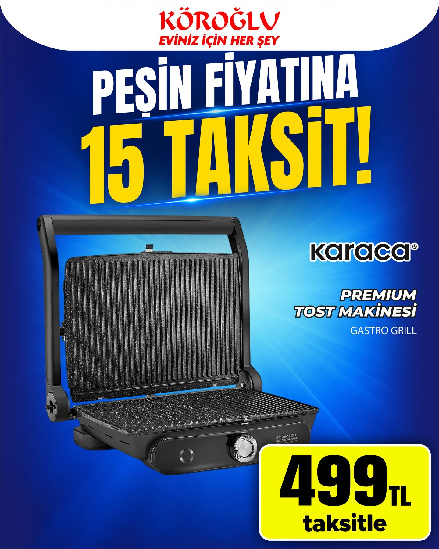Karaca Premium Tost Makinesi Gastro Grill