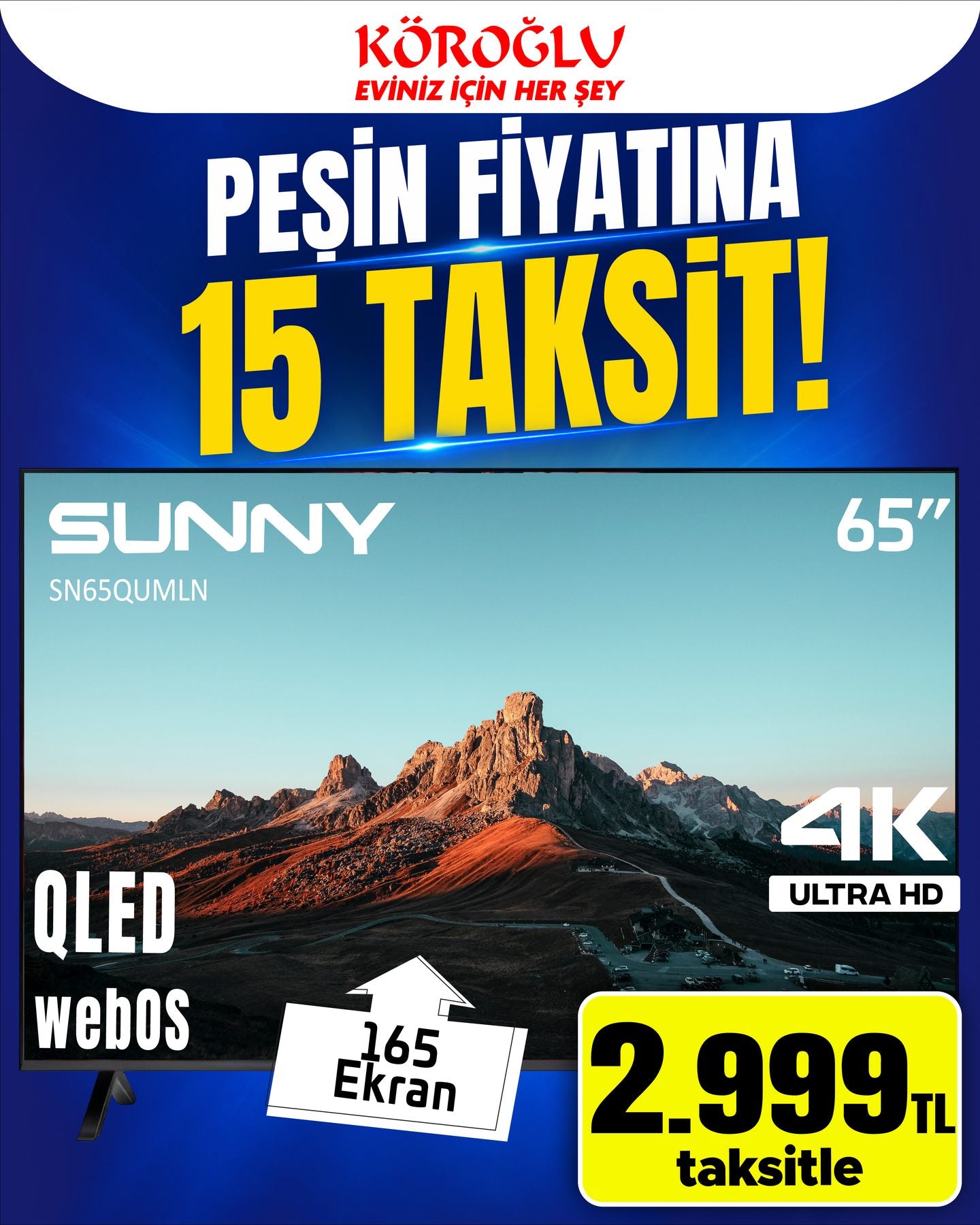 Sunny 65 İnç QLED TV