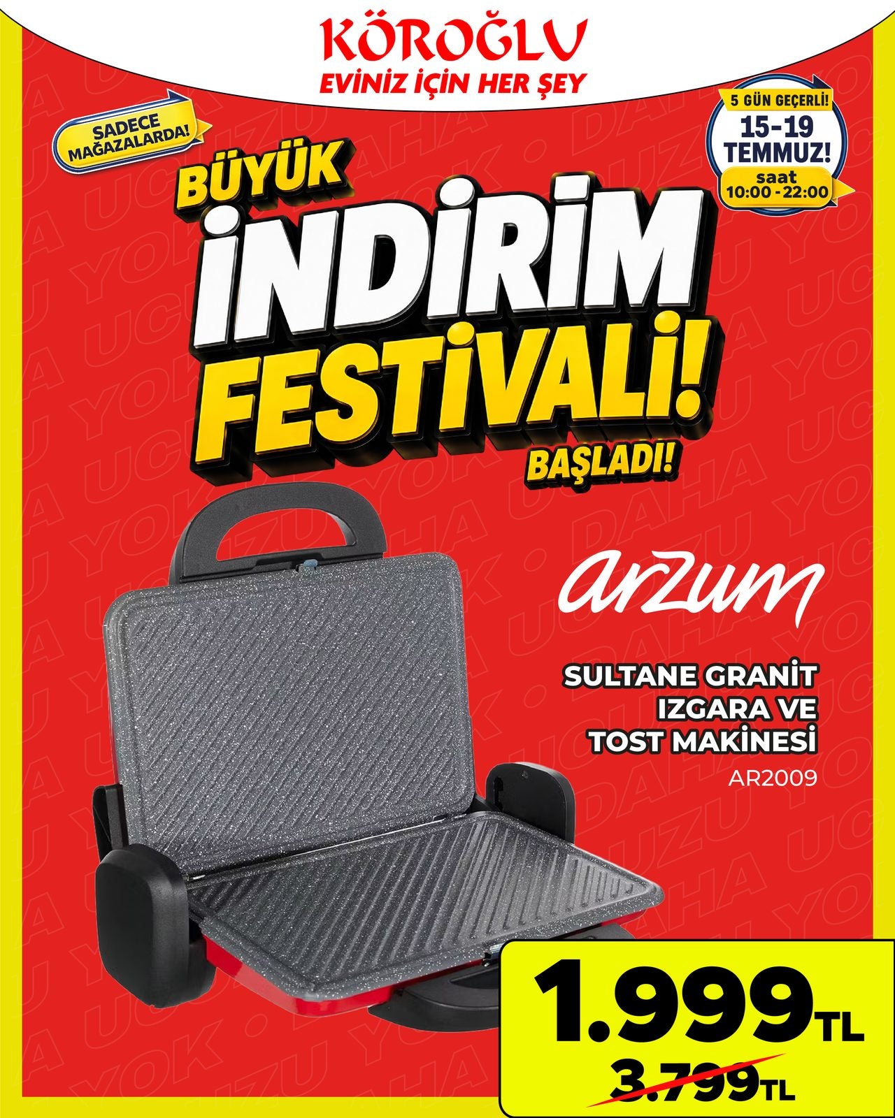 Arzum Sultane Izgara ve Tost Makinesi Main image