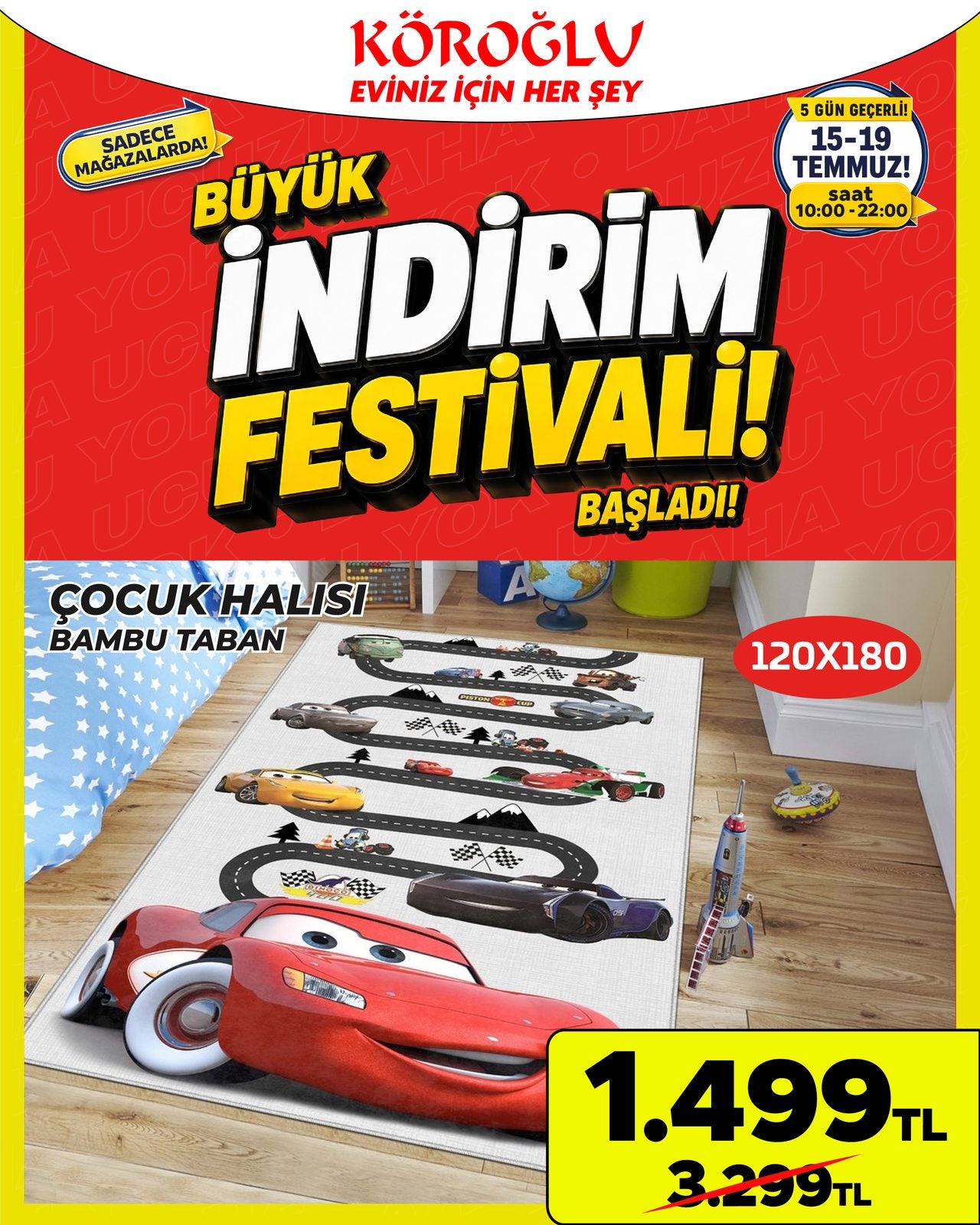 Bambu Taban Çocuk Halısı